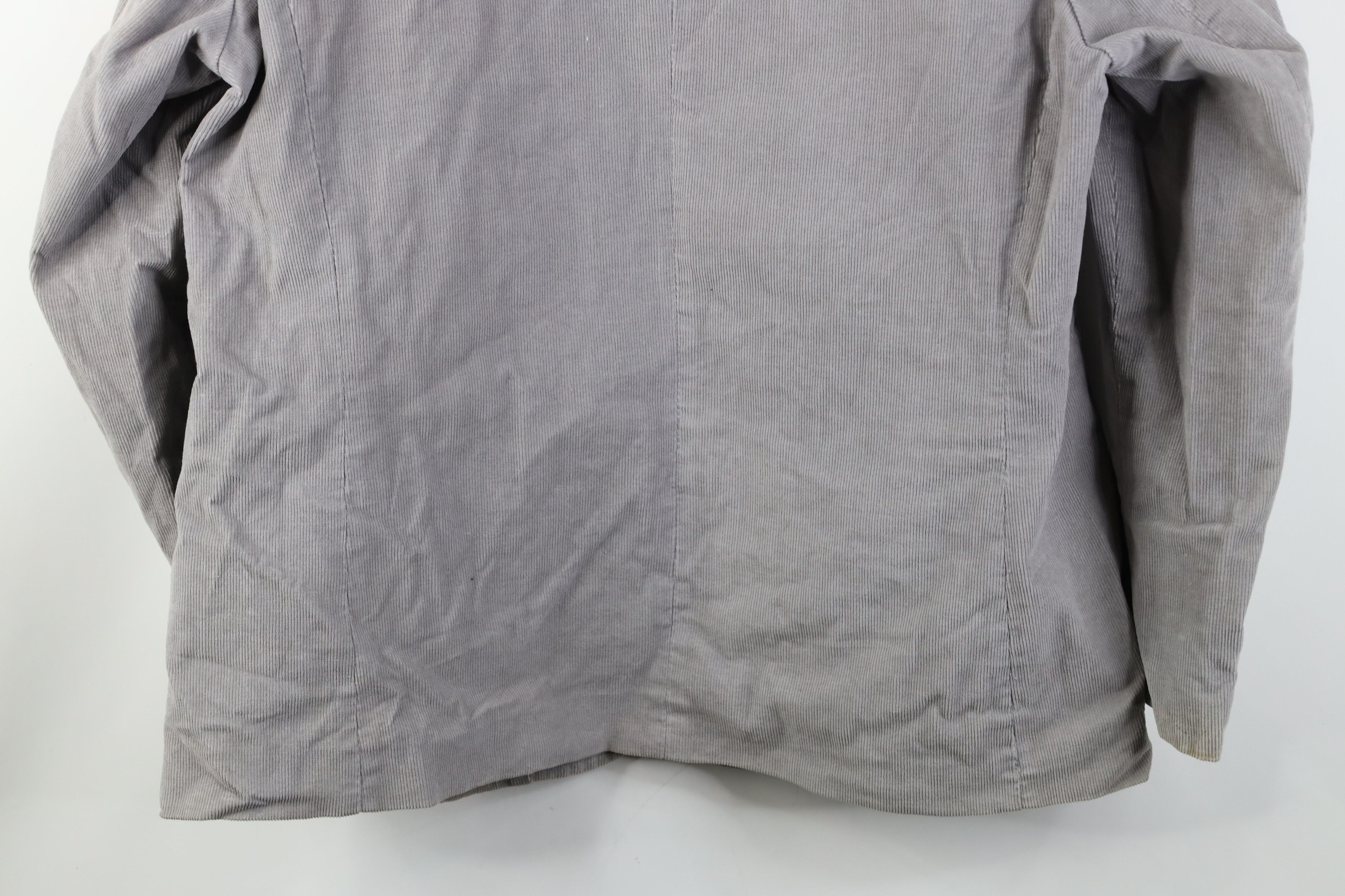 Vintage Vintage 90s Streetwear Corduroy Suit Coat Blazer Jacket Gray Size XL / US 12-14 / IT 48-50 - 16 Thumbnail