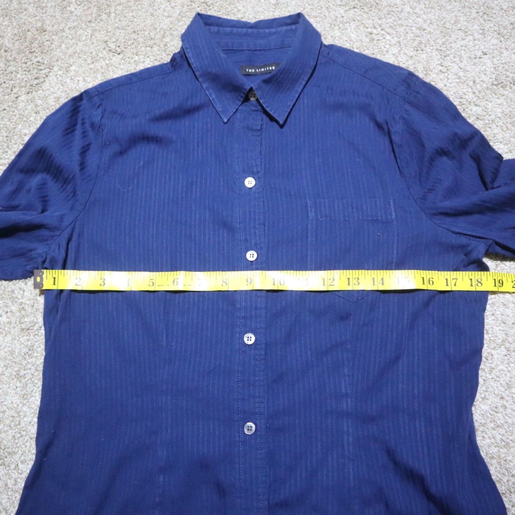 Vintage The Limited Women's Blue Long Sleeve Button-Down Shirt Size L Large Cotton Size L / US 10 / IT 46 - 5 Thumbnail