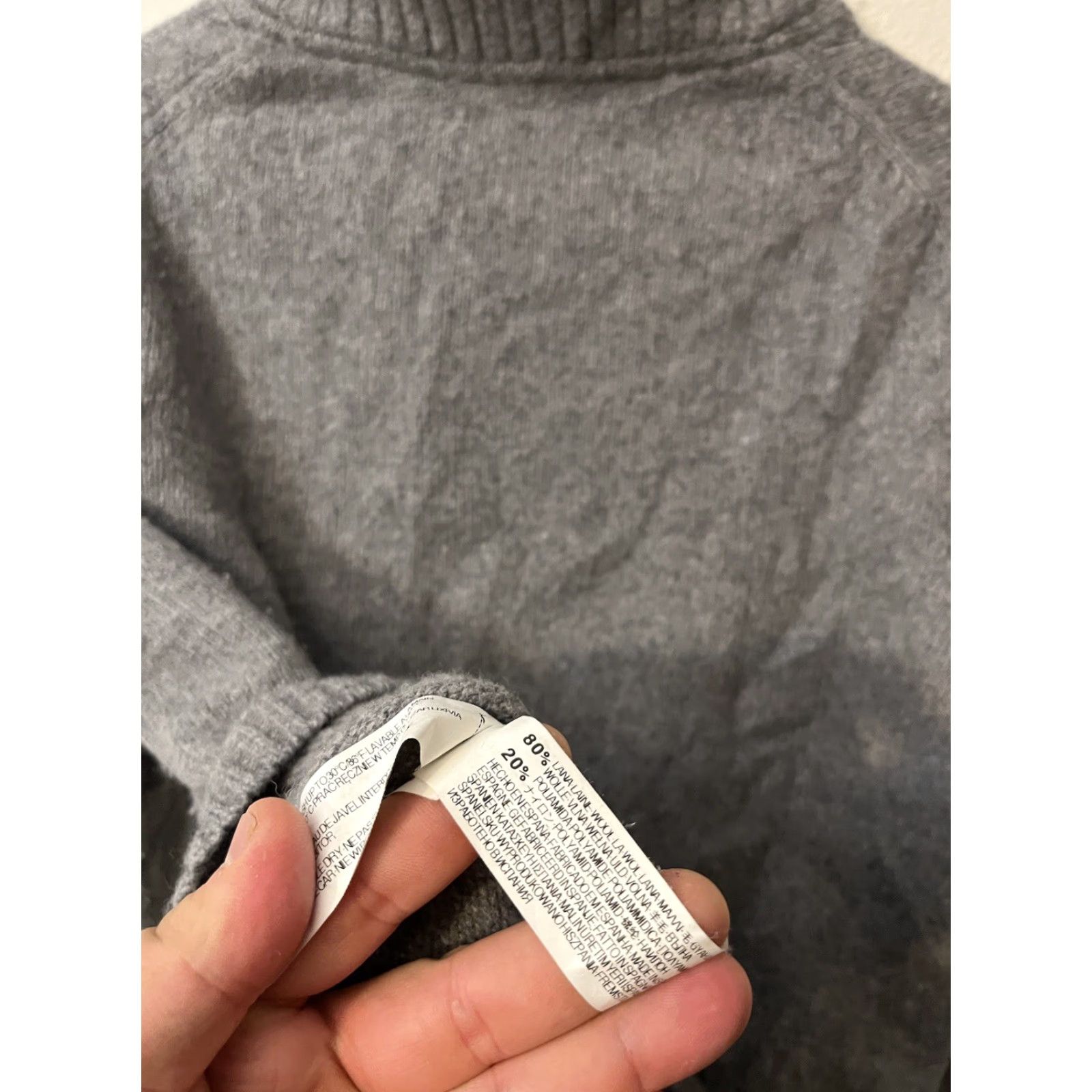 Zara Zara Mens Large Knit Pullover Sweater Gray Shawl Collar Wool Blend Knit Solid Casual Wool-Blend Pullover Mens Large Gray Shawl Collar Size US L / EU 52-54 / 3 - 4 Thumbnail