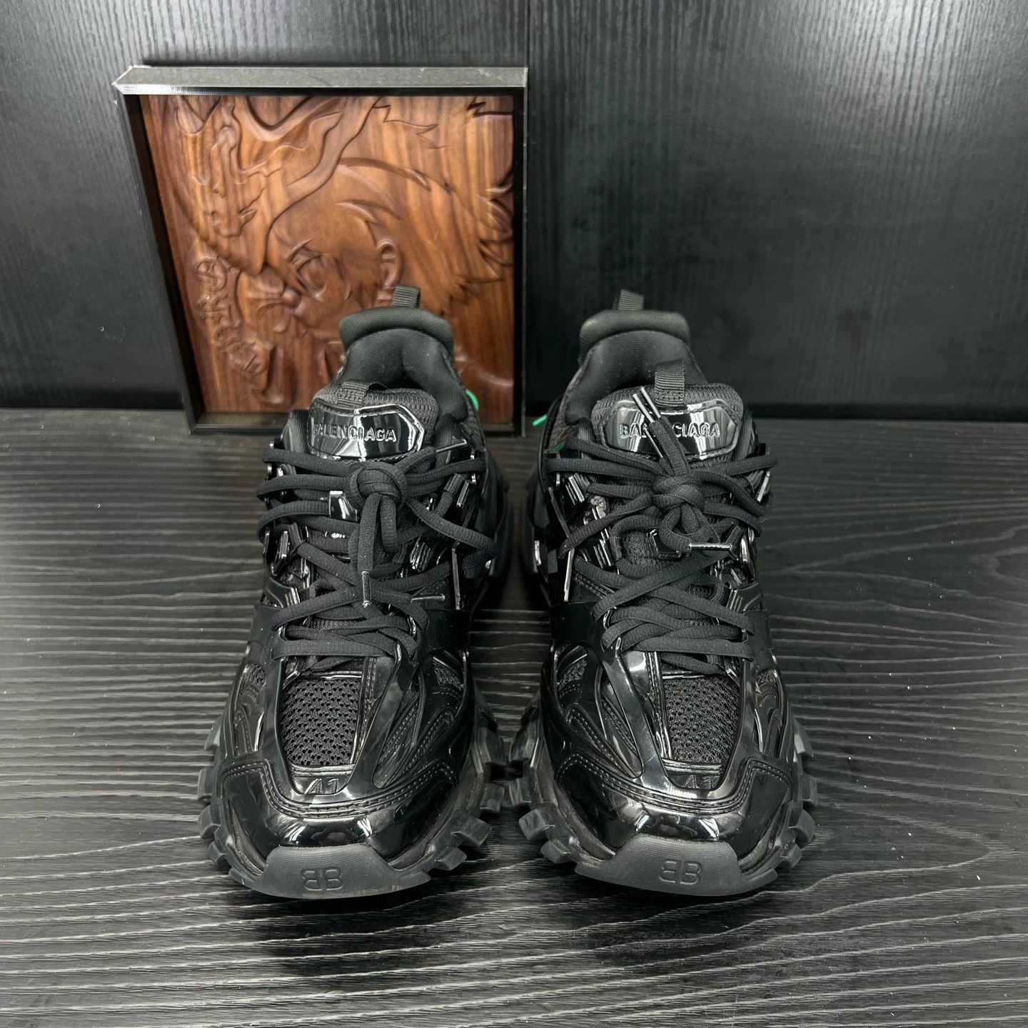 Balenciaga Balenciaga Track Black Leather 41 Size US 8 / EU 41 - 4 Thumbnail