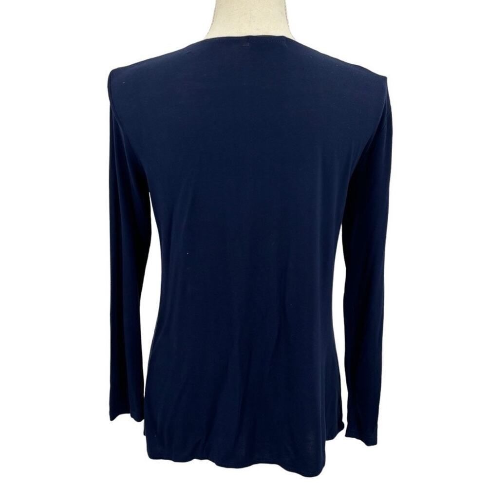 Other Blue Drape Open Front Long Sleeve Cardigan Sweater Size Medi Size M / US 6-8 / IT 42-44 - 2 Thumbnail