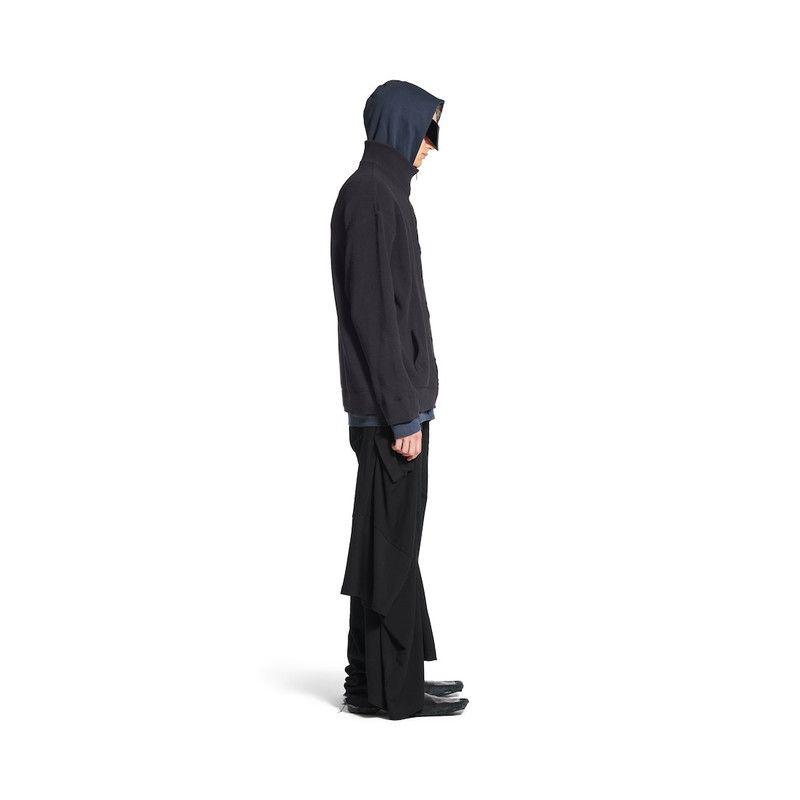 Balenciaga o1in1g0526 Hybrid Zip-Up Cardigan in Black Size US L / EU 52-54 / 3 - 5 Thumbnail