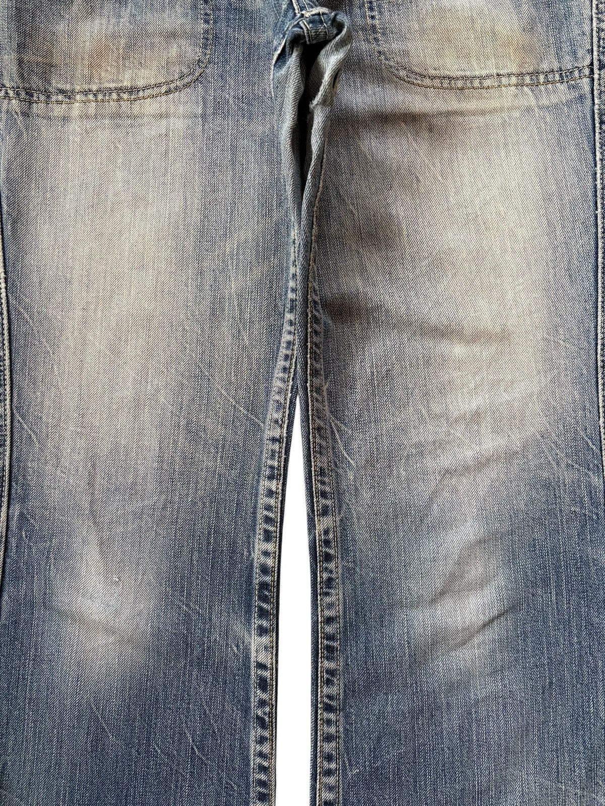 Hysteric Glamour Vintage Japanese Brand Faded Wash Distress Flare Jeans Size 30" / US 8 / IT 44 - 3 Thumbnail
