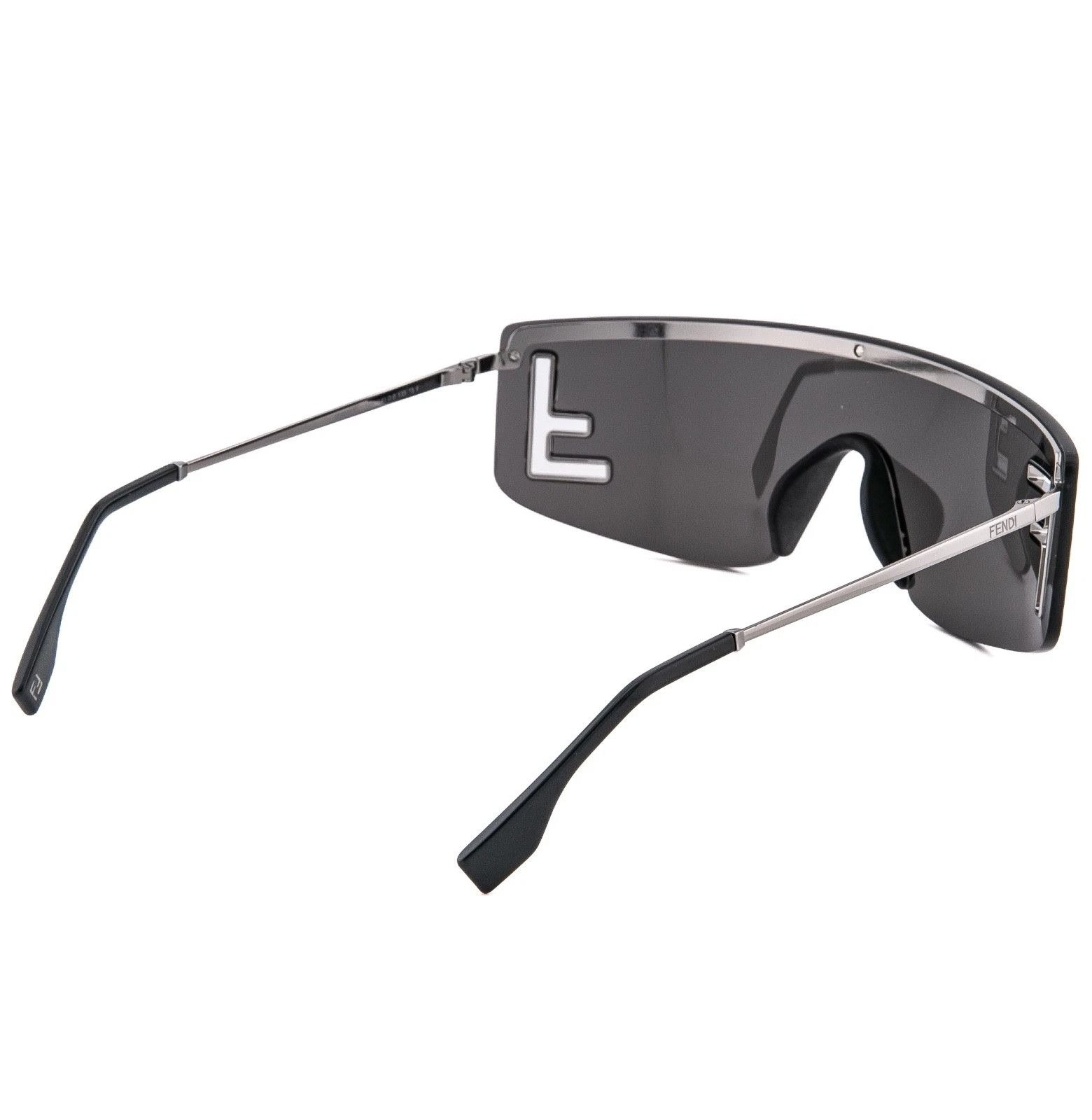 Fendi FENDI SPORT FE40168U Black Silver Logo Wrap Mask 40168 Size ONE SIZE - 3 Thumbnail