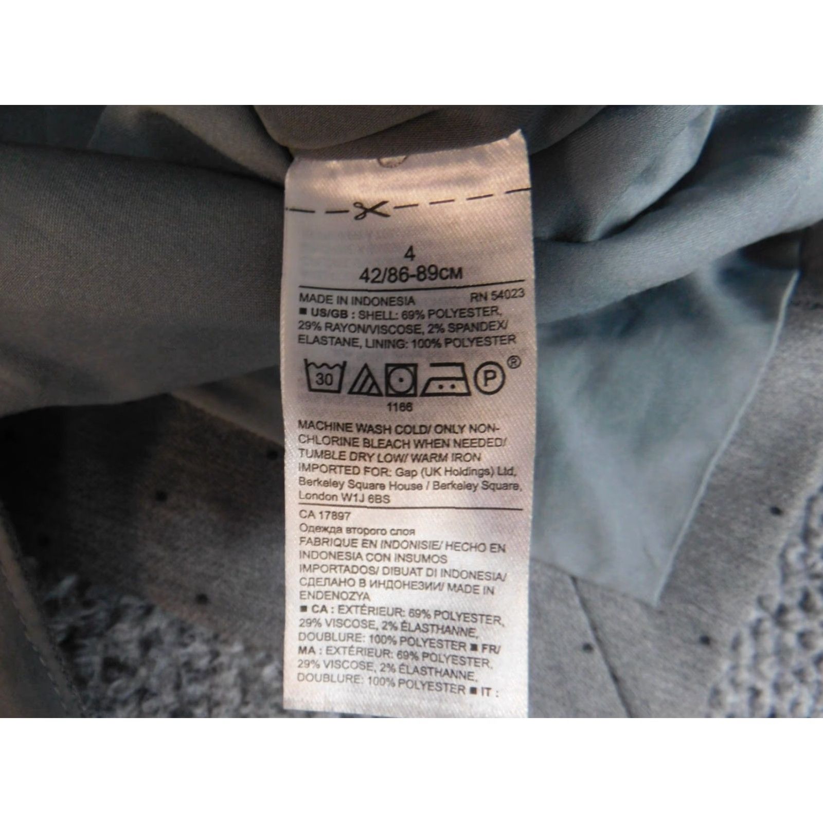 Banana Republic Banana Republic Skirt Women 4 Gray A-Line Knee Length Zipper Lined Polyester Canvas Casual Regular 90s American Vintage No Size 27" / US 4 / IT 40 - 7 Thumbnail