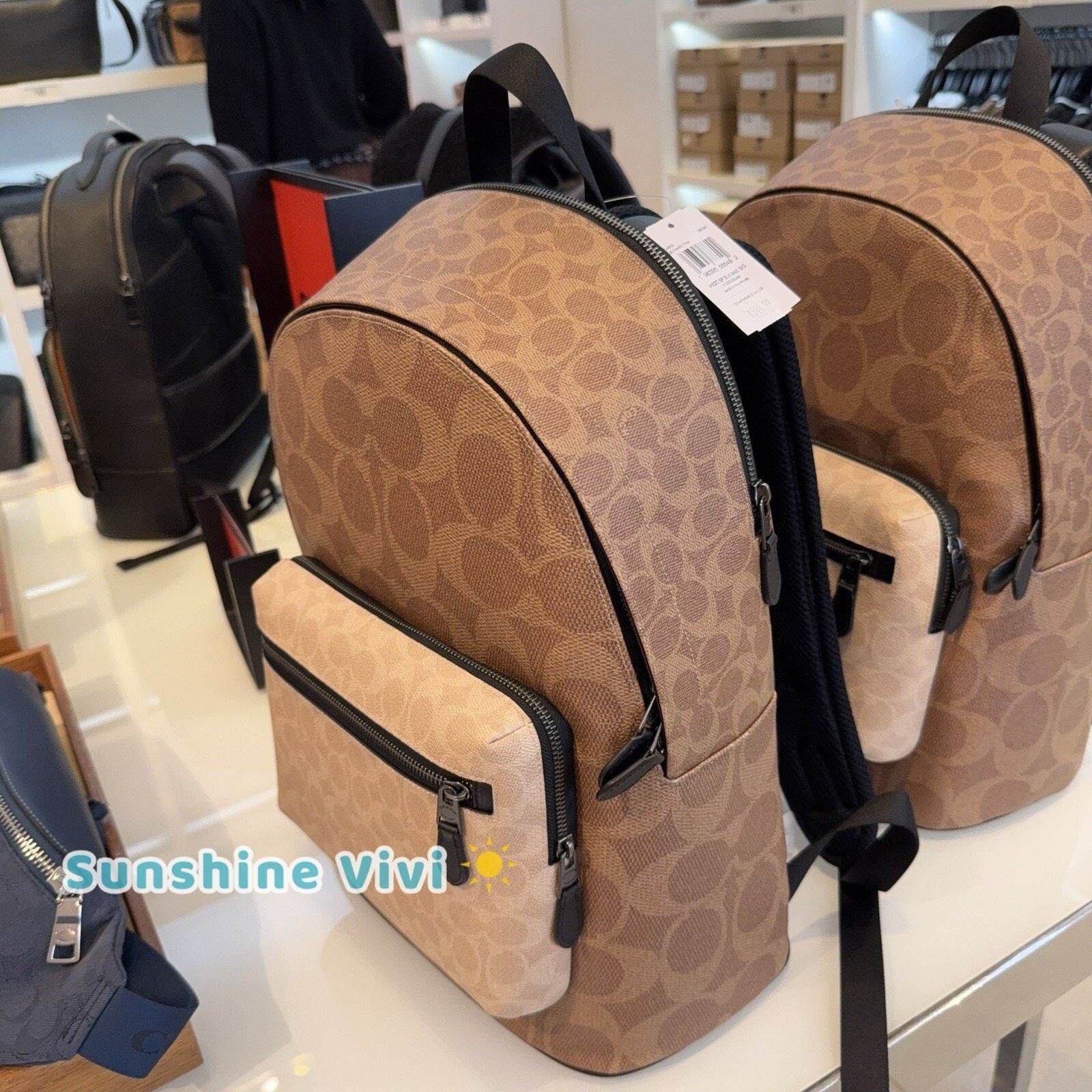Coach NWT Coach Men’s West Backpack Signature CAB59 Sand/Tan Size ONE SIZE - 2 Thumbnail