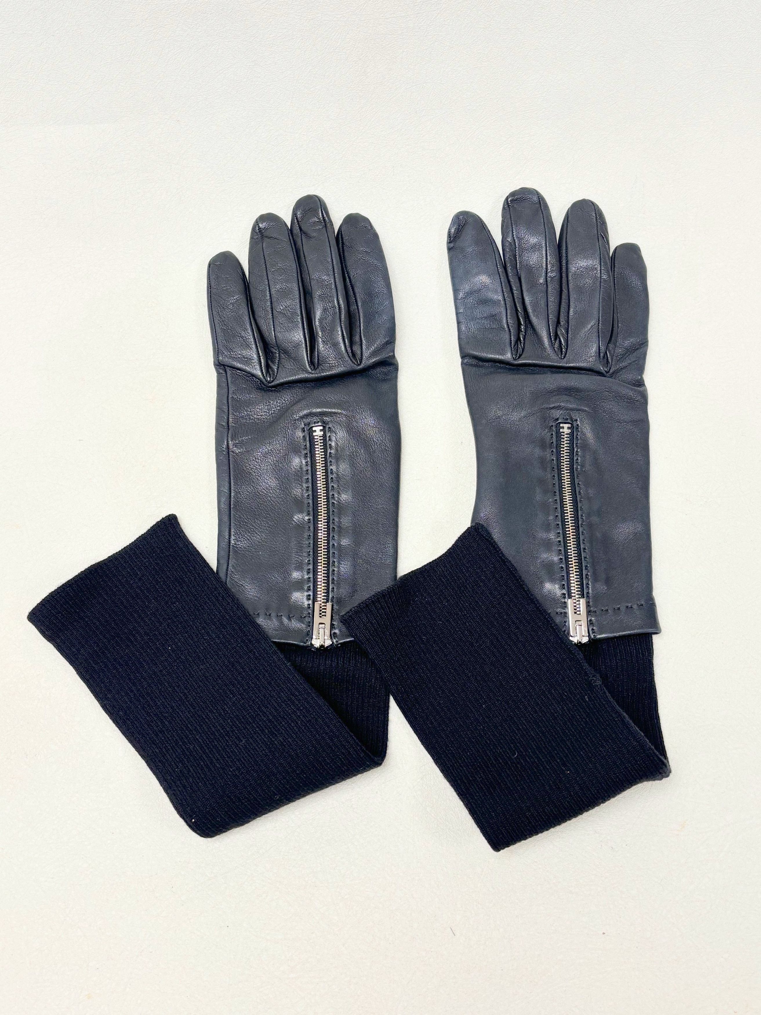 Other HERMÈS Gants en cuir et cachemire Size ONE SIZE - 1 Thumbnail