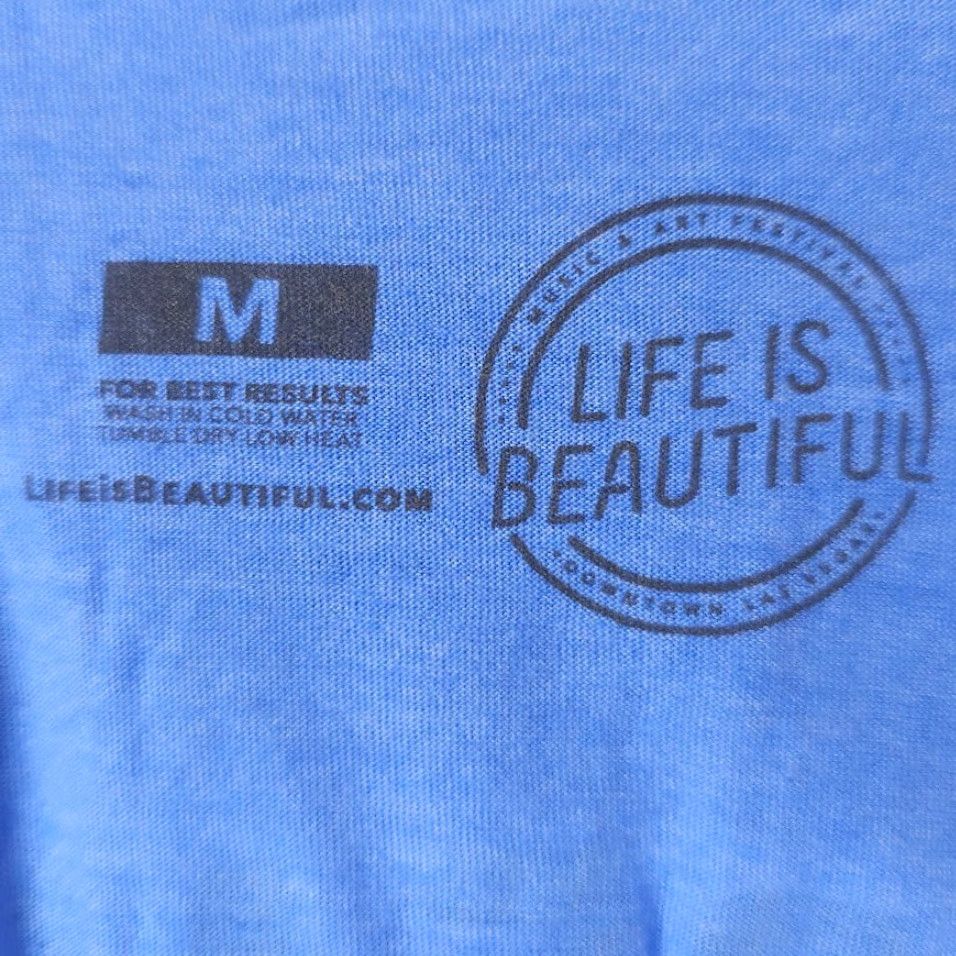 Alife VINTAGE Life Is Beautiful Shirt Mens M Blue 2018 Music & Art Festival Size US M / EU 48-50 / 2 - 6 Thumbnail