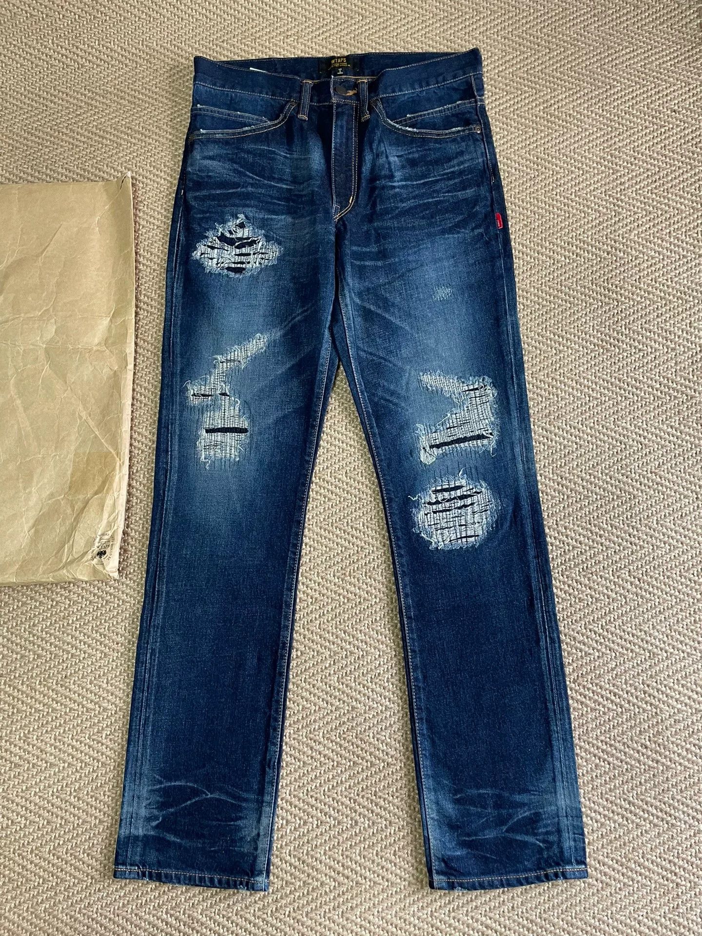 Wtaps WTAPS Very Skinny Distressed Denim Pants Size US 39 - 1 Thumbnail