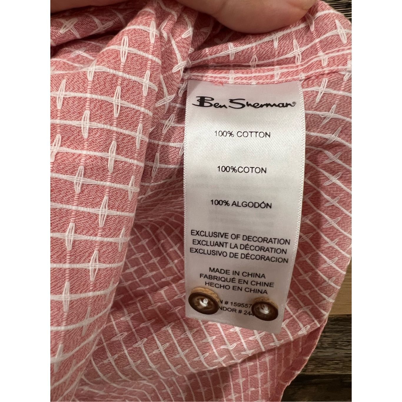 Ben Sherman Ben Sherman NWT Men's Casual Button Shirt Coral Salmon Peach Size US S / EU 44-46 / 1 - 5 Thumbnail