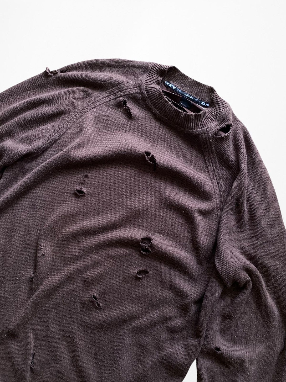 Oakley Oakley Vintage Custom made distressed damaged sweater y2k Size US L / EU 52-54 / 3 - 4 Thumbnail