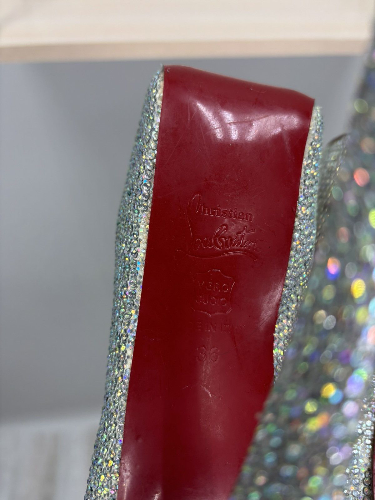 Christian Louboutin Womens heels Christian Louboutin Size 36 Color Gray Size US 6 / IT 36 - 10 Thumbnail