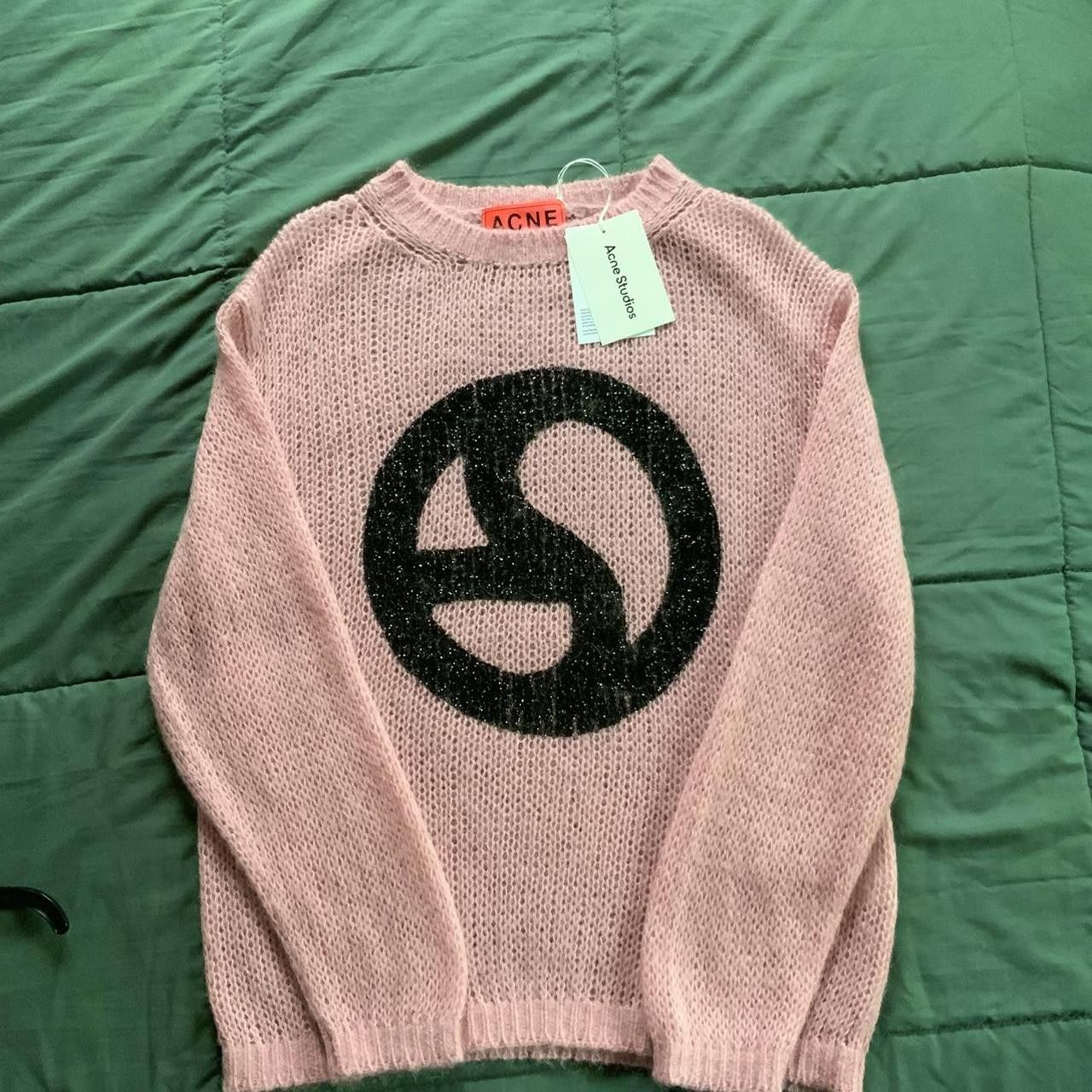 Acne Studios Kitaly Glittered Logo Knit Sweater Size US L / EU 52-54 / 3 - 5 Thumbnail