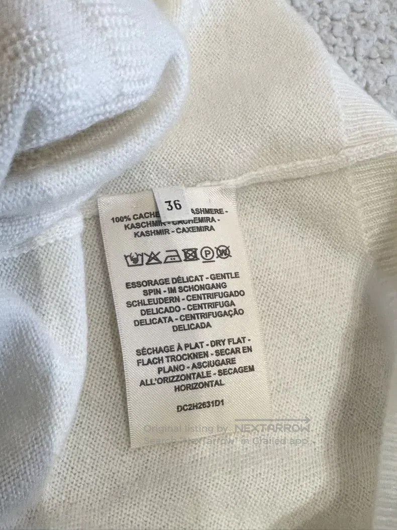 Hermes Hermes Classic H Lift Cashmere Sweater, Beige Size XS / US 0-2 / IT 36-38 - 5 Thumbnail