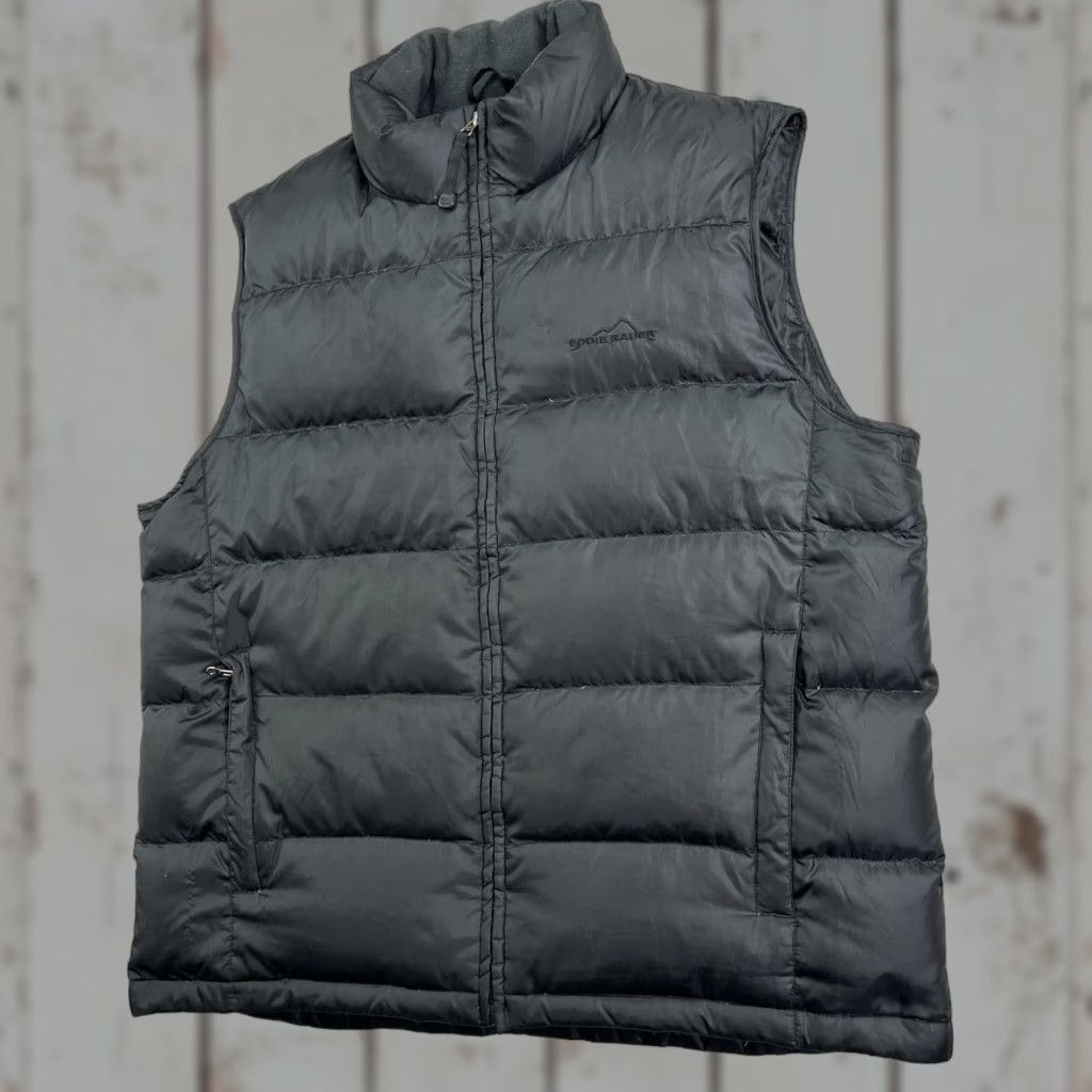 Eddie Bauer VINTAGE Eddie Bauer Puffer Vest Men’s L Black Premium Quality Goose Down Full Zip Size US L / EU 52-54 / 3 - 1 Thumbnail