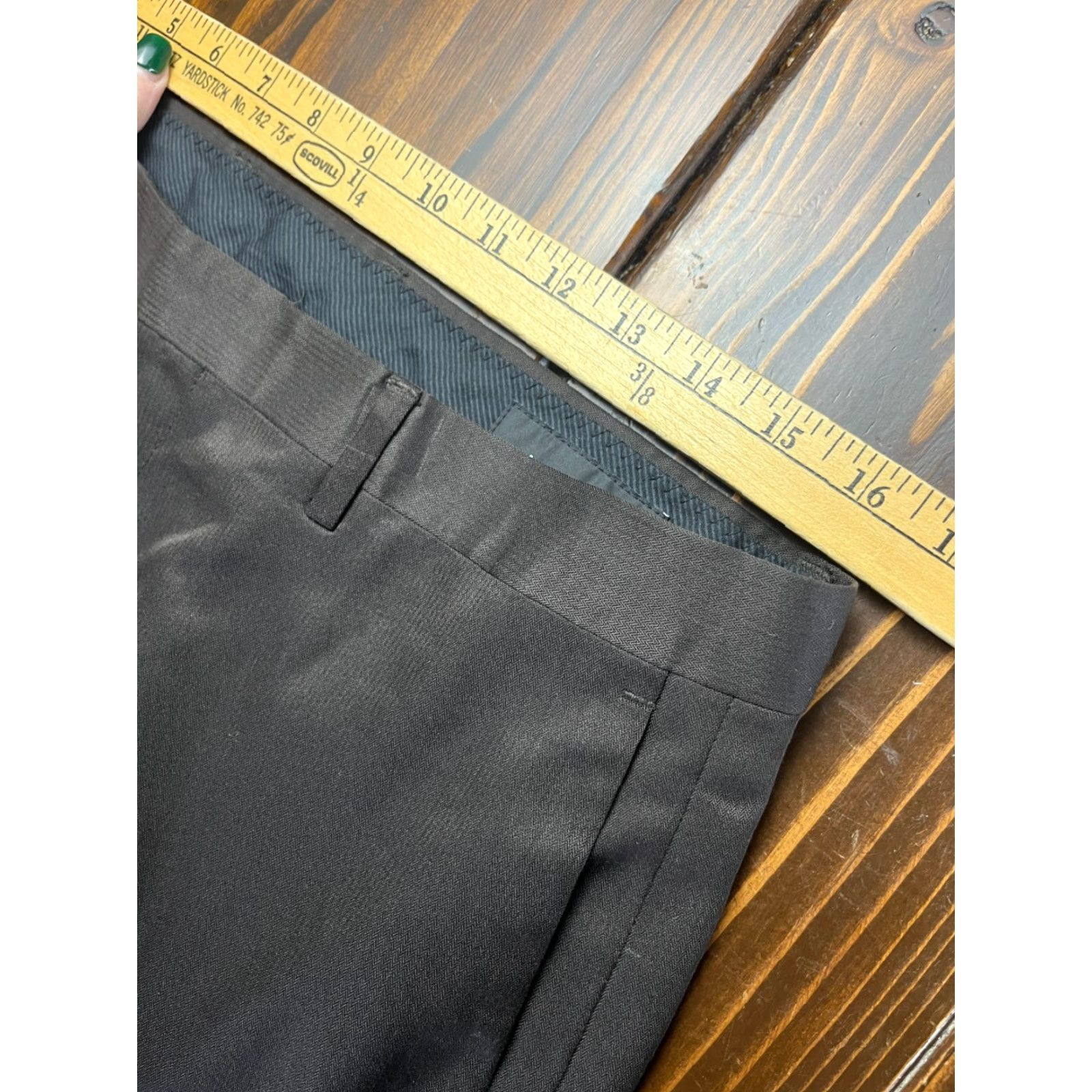 Liz Claiborne Claiborne Pants Men's Regular Dress Pants Flat Front Brown 34/32 Vintage No Size US 34 / EU 50 - 4 Thumbnail