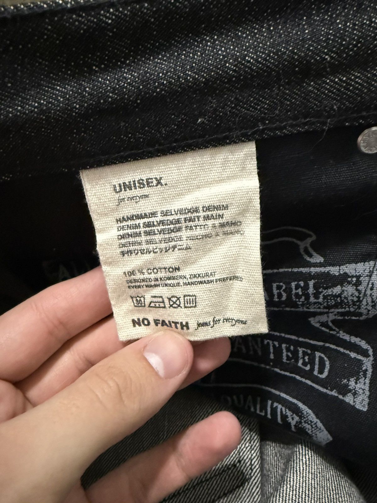 No Faith Studios No faith studios black selvedge Loose Fit Size US 32 / EU 48 - 7 Thumbnail