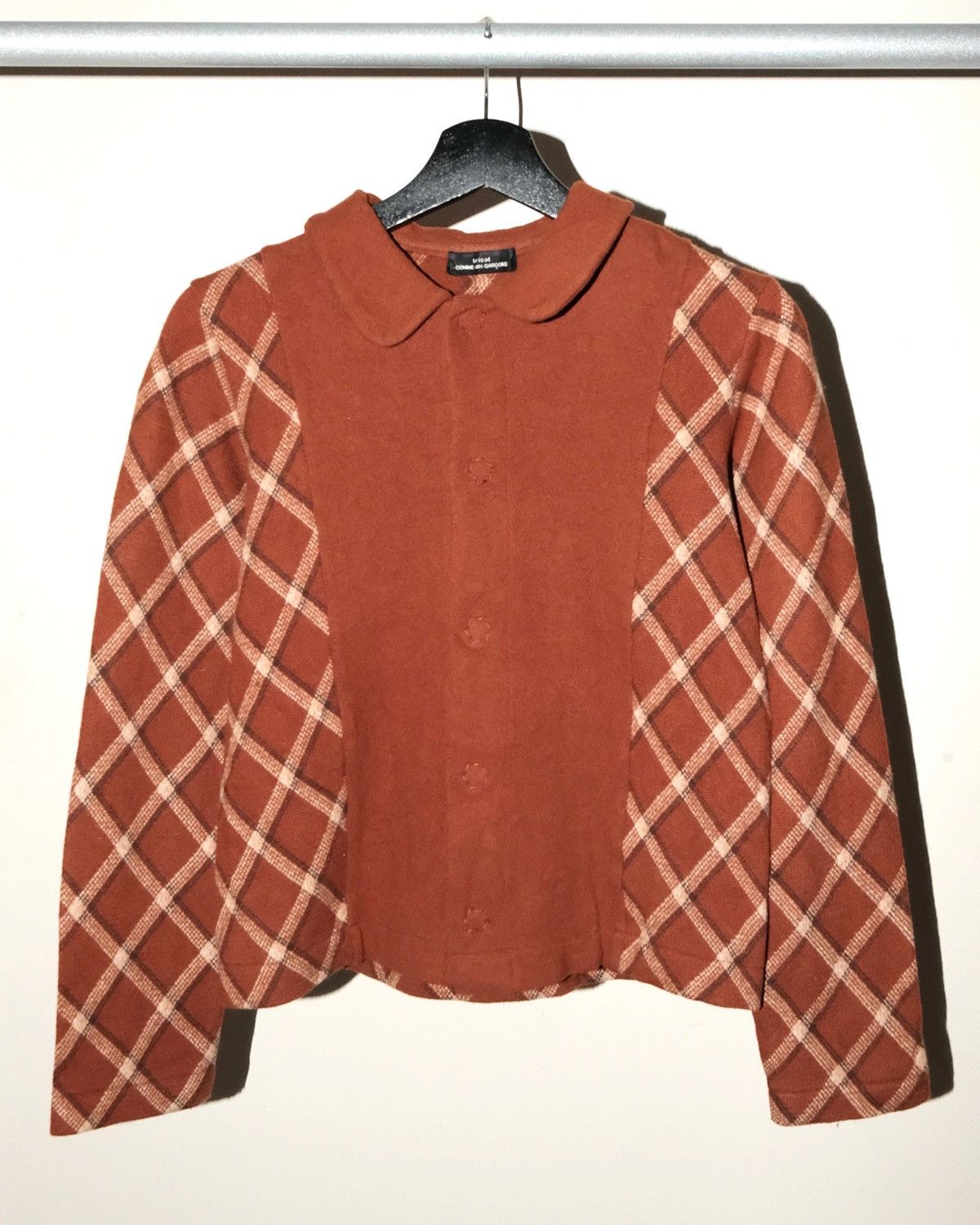 Tricot Comme des Garcons tricot COMME des GARCONS PATCH PLAID WOOL JACKET Size M / US 6-8 / IT 42-44 - 1 Thumbnail
