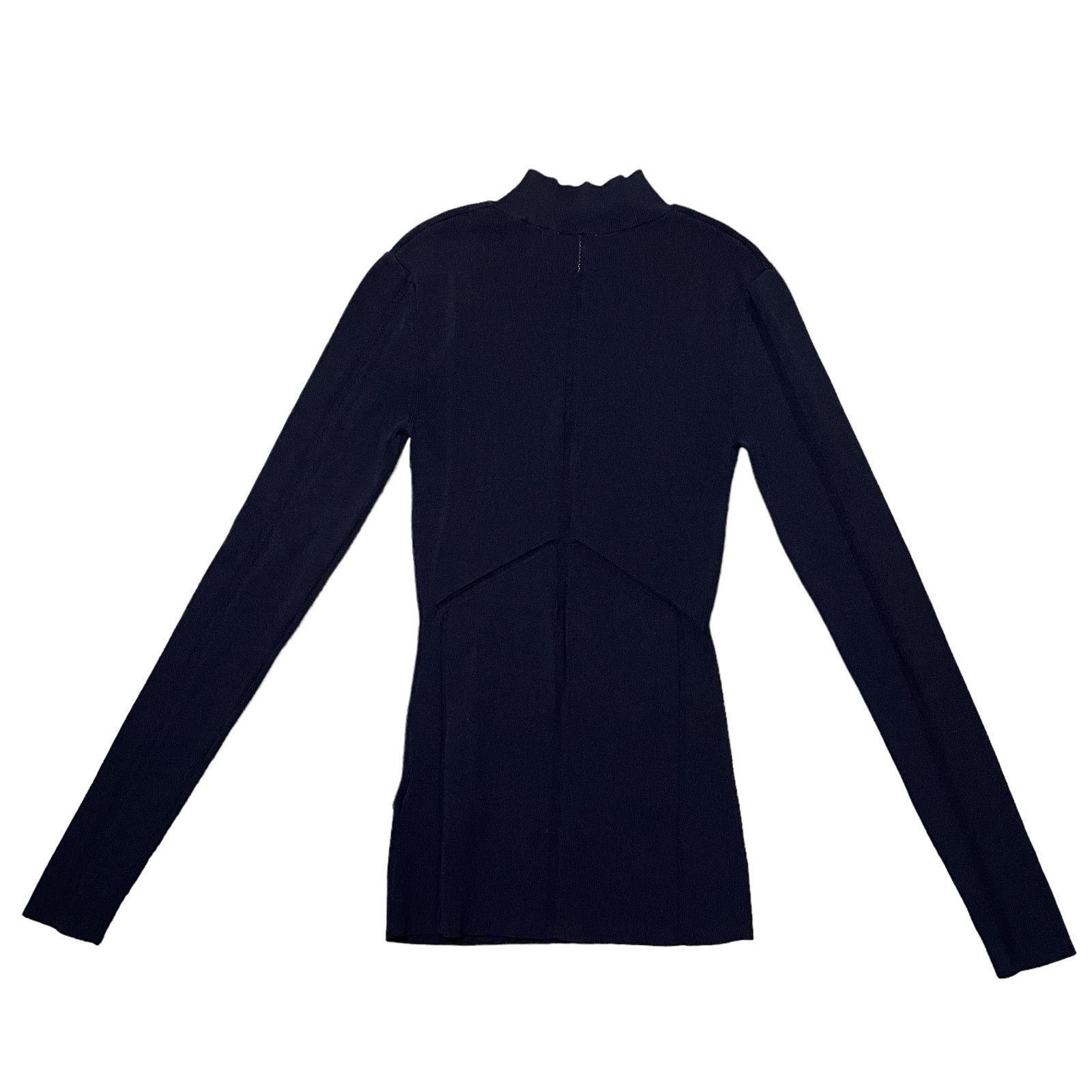 H&M H&M Studio Structured Fine Knit Top Long Sleeve Blue Size 2 Size XS / US 0-2 / IT 36-38 - 8 Thumbnail