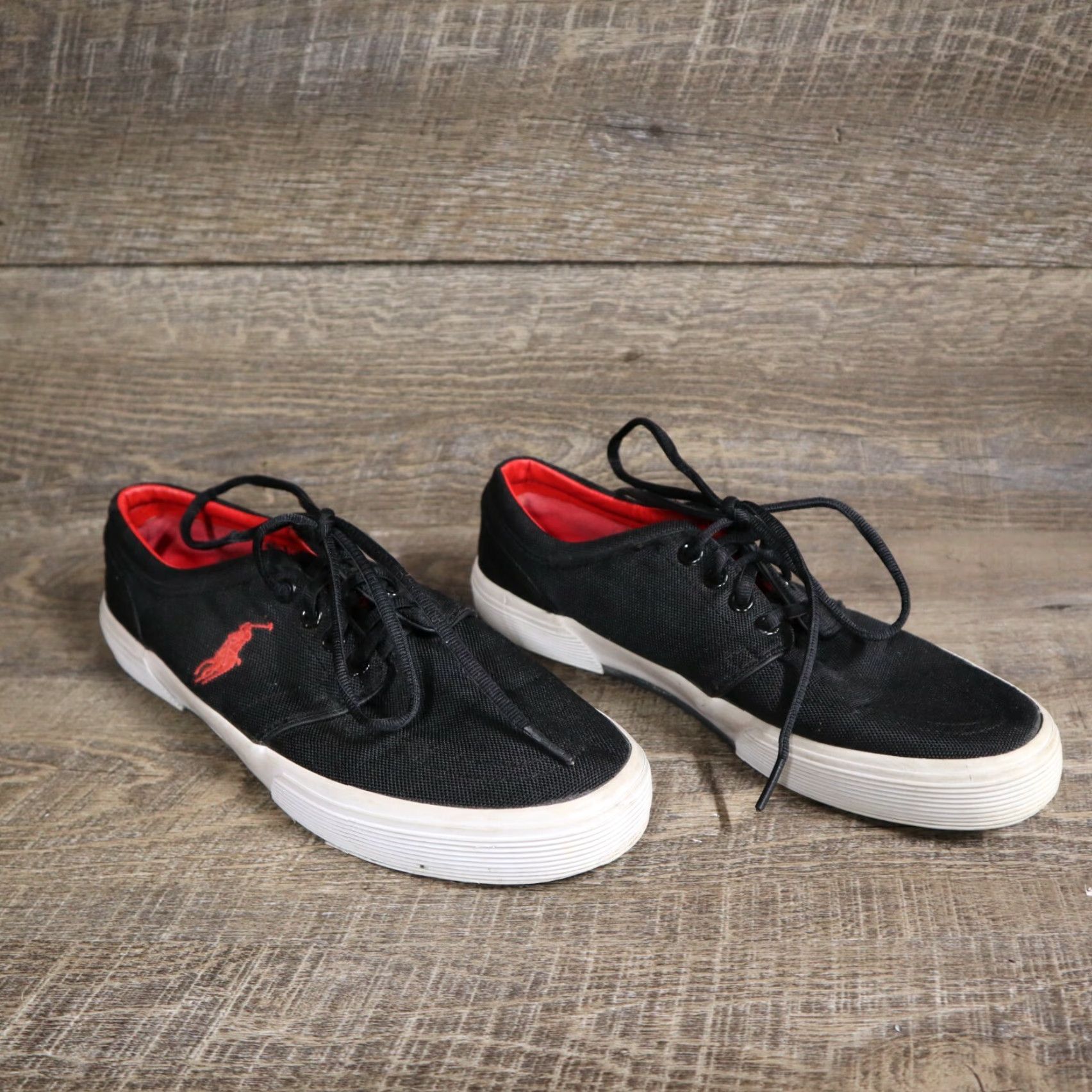 Polo Ralph Lauren Polo Ralph Lauren Faxon Sneakers Men 7.5 Black Canvas Casual Shoes Size US M / EU 48-50 / 2 - 2 Thumbnail
