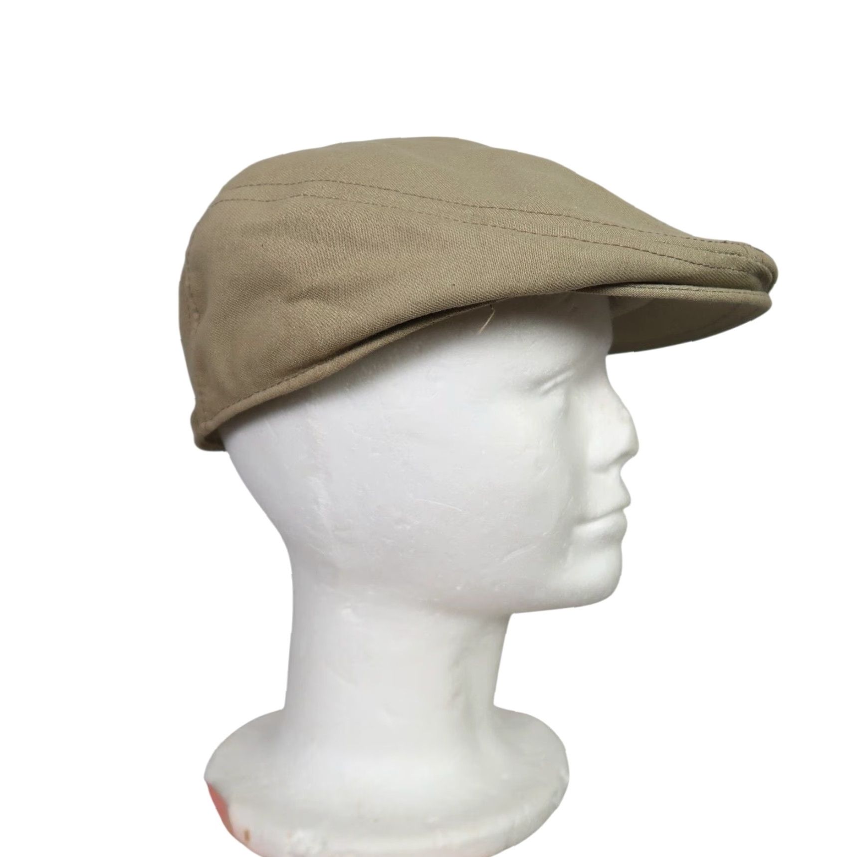 VINTAGE New York Hat Co Cap Canvas 1900 Tan Cotton Driving  display picture 3