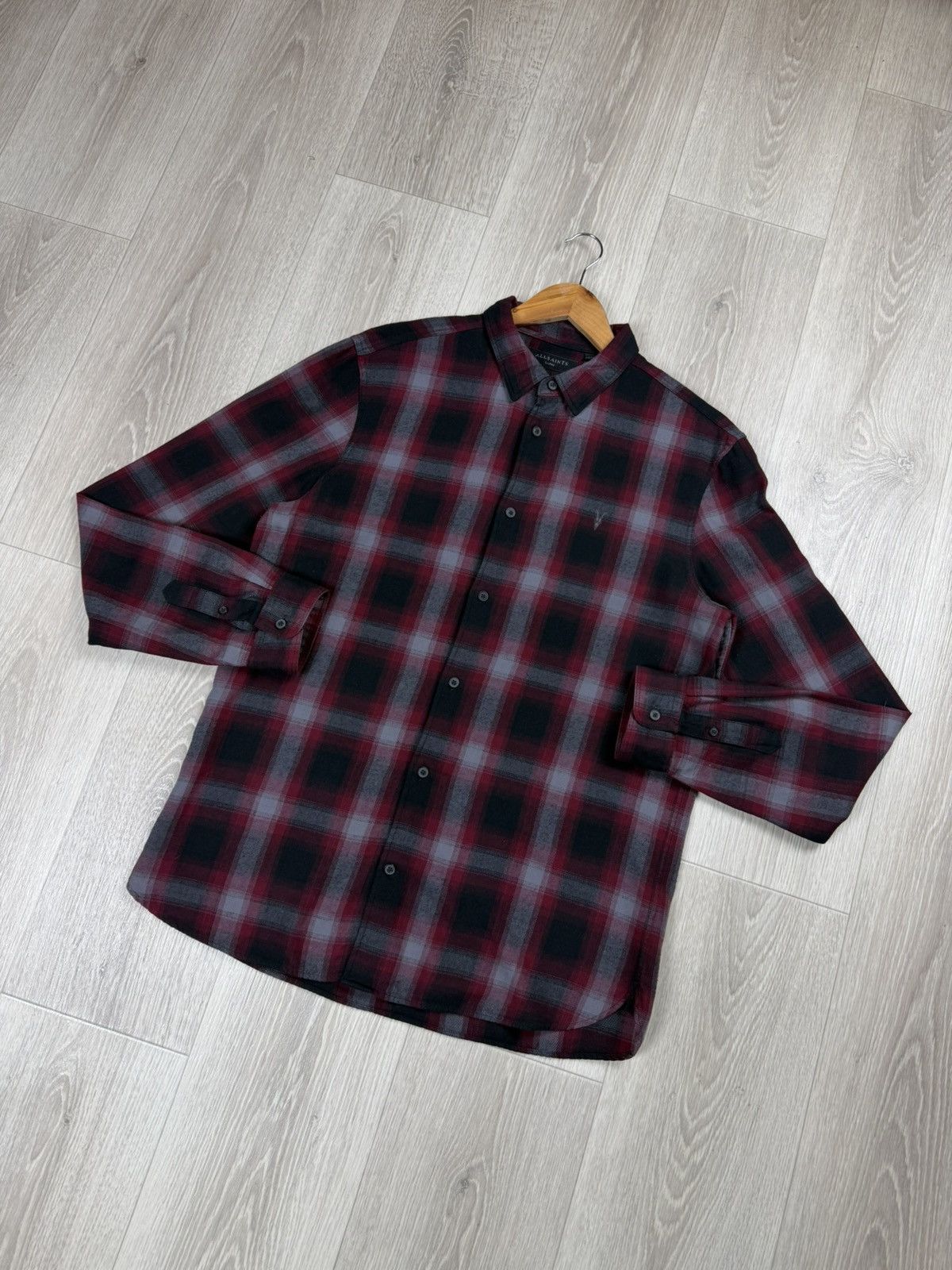 Allsaints Allsaints Dieffen LS Shirt Light Flannel Checkered Size L Size US L / EU 52-54 / 3 - 3 Thumbnail