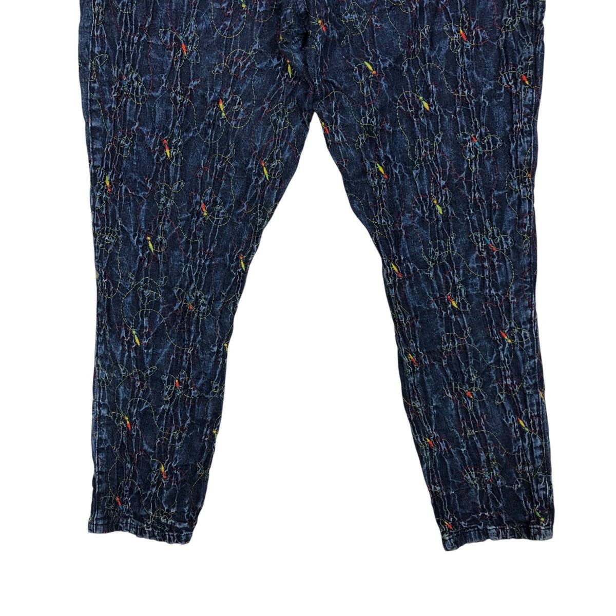 Japanese Brand 📌Vintage Denim Jeans Colourful Quilted Design Size 28" / US 6 / IT 42 - 12 Thumbnail