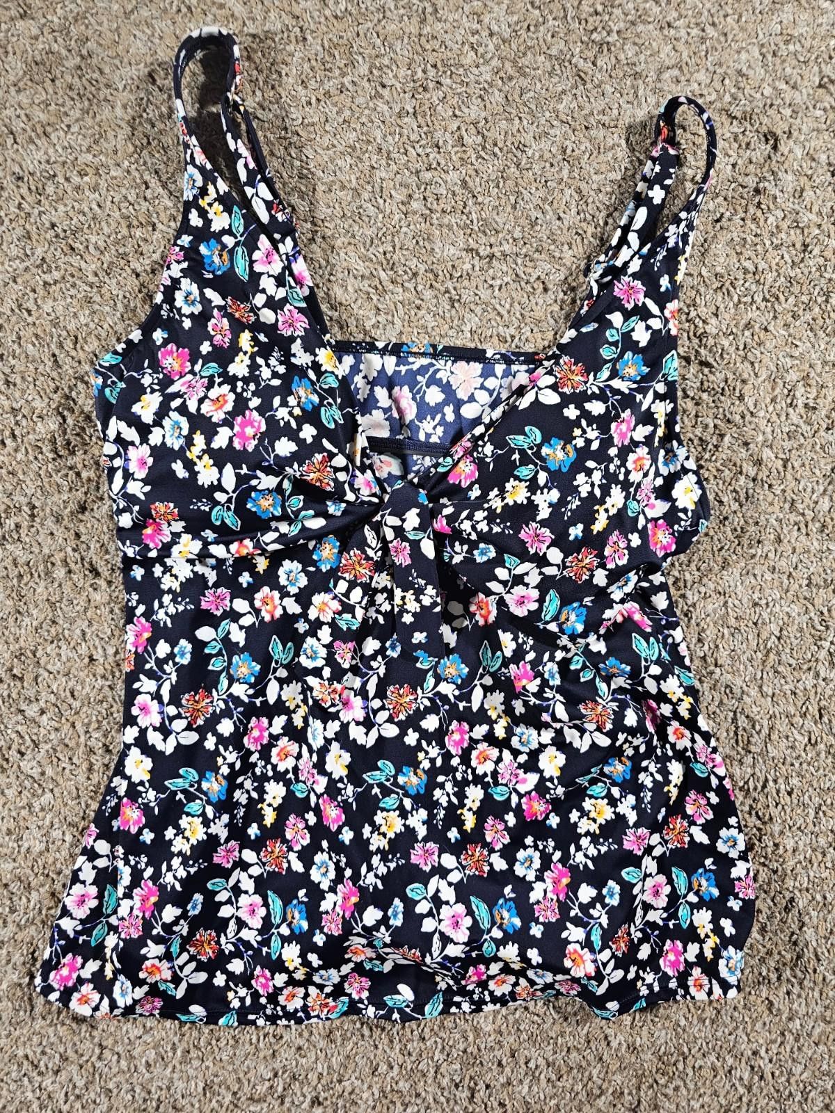 The Unbranded Brand Floral Polyamide Sz 14 Swim Top Size ONE SIZE - 1 Thumbnail