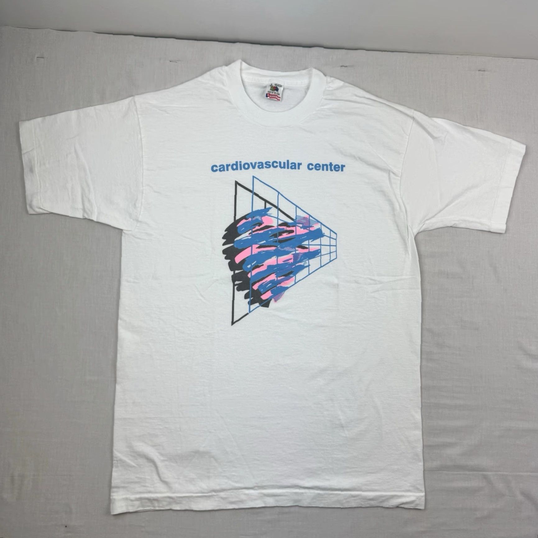 Fruit Of The Loom VINTAGE Fruit of the Loom T-Shirt Adult Large White Medical Heart 90s Mens Size US L / EU 52-54 / 3 - 2 Thumbnail