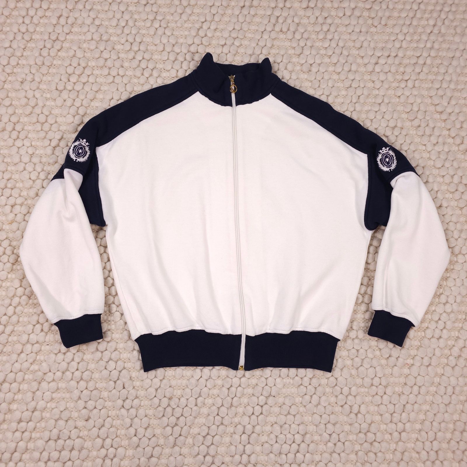 St. John St. John Sport Full Zip Track Jacket White Navy Sz Small Size S / US 4 / IT 40 - 6 Thumbnail
