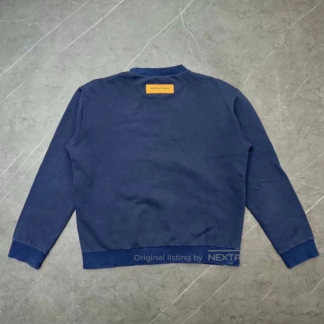 Louis Vuitton Louis Vuitton Navy Blue Sweatshirt Size M. Size US M / EU 48-50 / 2 - 2 Thumbnail