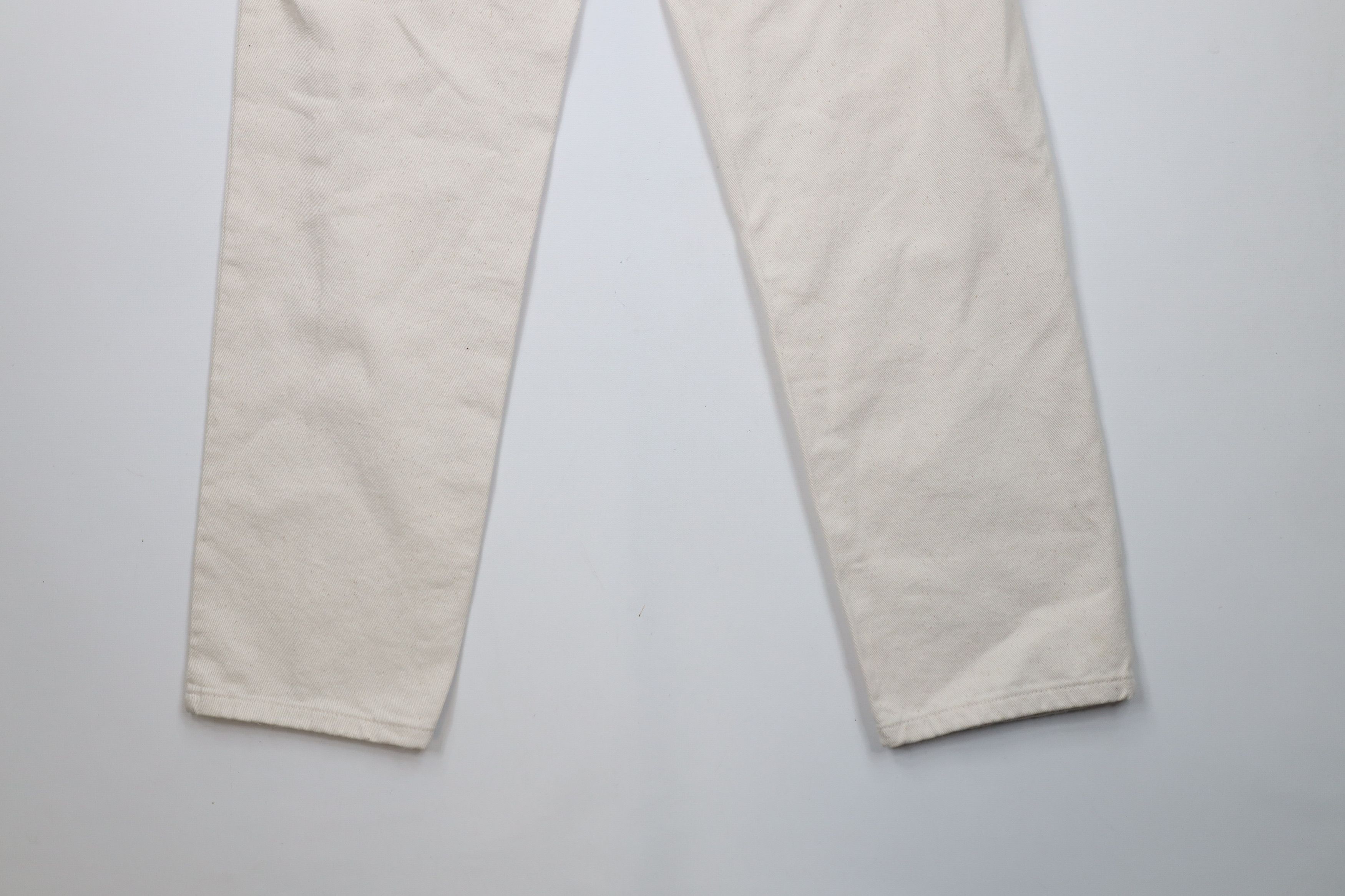 Vintage Deadstock Vintage 90s Streetwear Leg Denim Jeans Beige Size US 32 / EU 48 - 10 Thumbnail