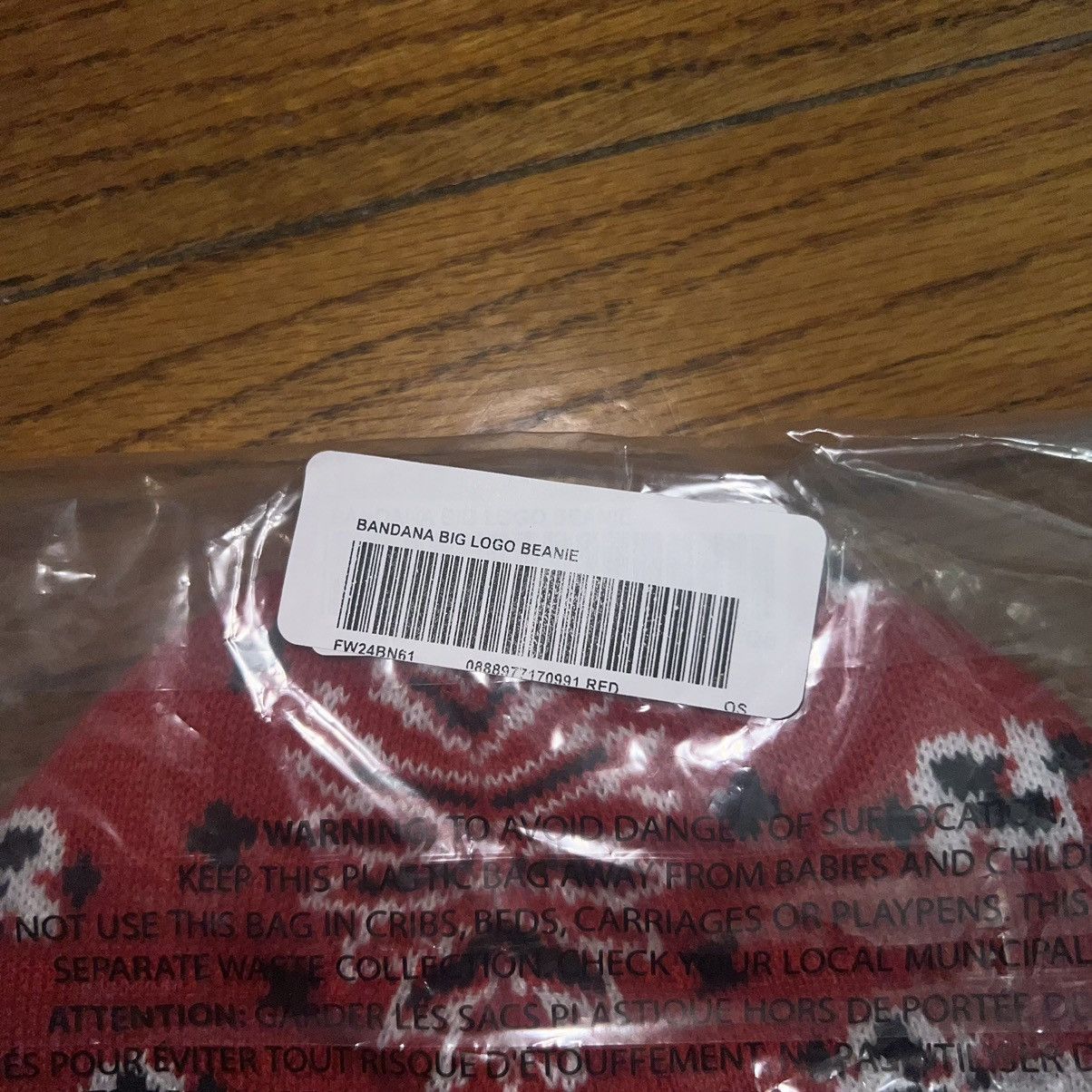 Supreme Supreme Bandana Big Logo Beanie Red Size: One Size Size ONE SIZE - 4 Thumbnail