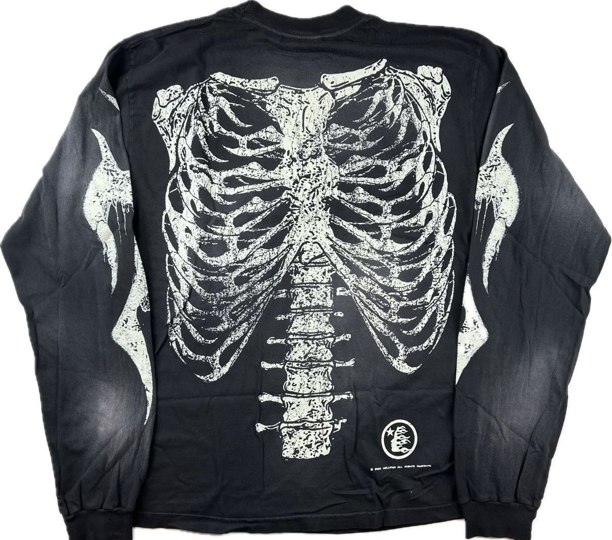 HELLSTAR Hellstar Skeleton Long Sleeve T-shirt Size US XXL / EU 58 / 5 - 5 Thumbnail