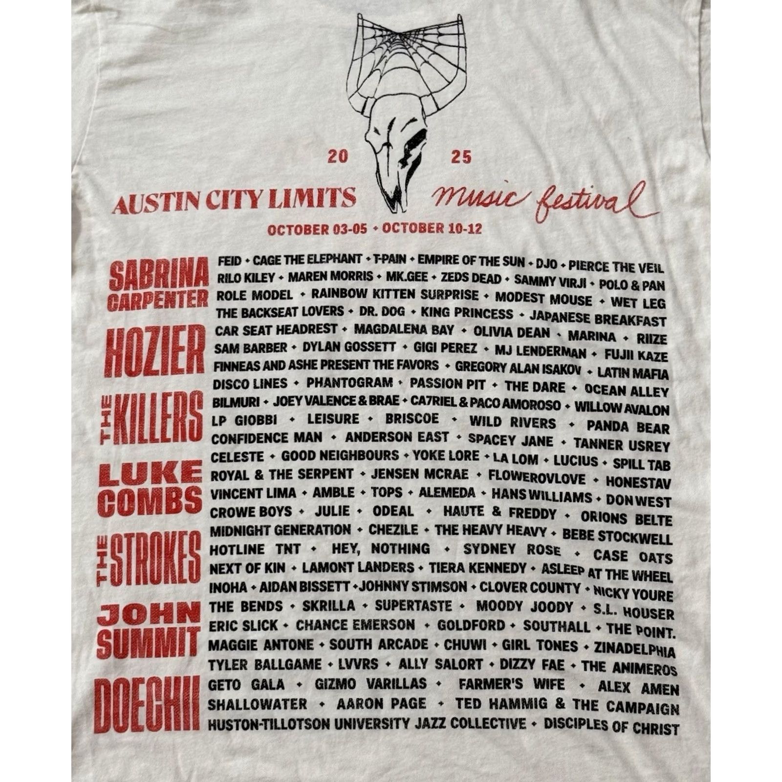 Brandon Maxwell Brandon Maxwell Shirt ACL Festival Pre-Distressed White Short Sleeve L Mens Womens Austin City Limits Rock Art 90s Band Hip Hop Hippie Logo Graphic Size US L / EU 52-54 / 3 - 4 Thumbnail