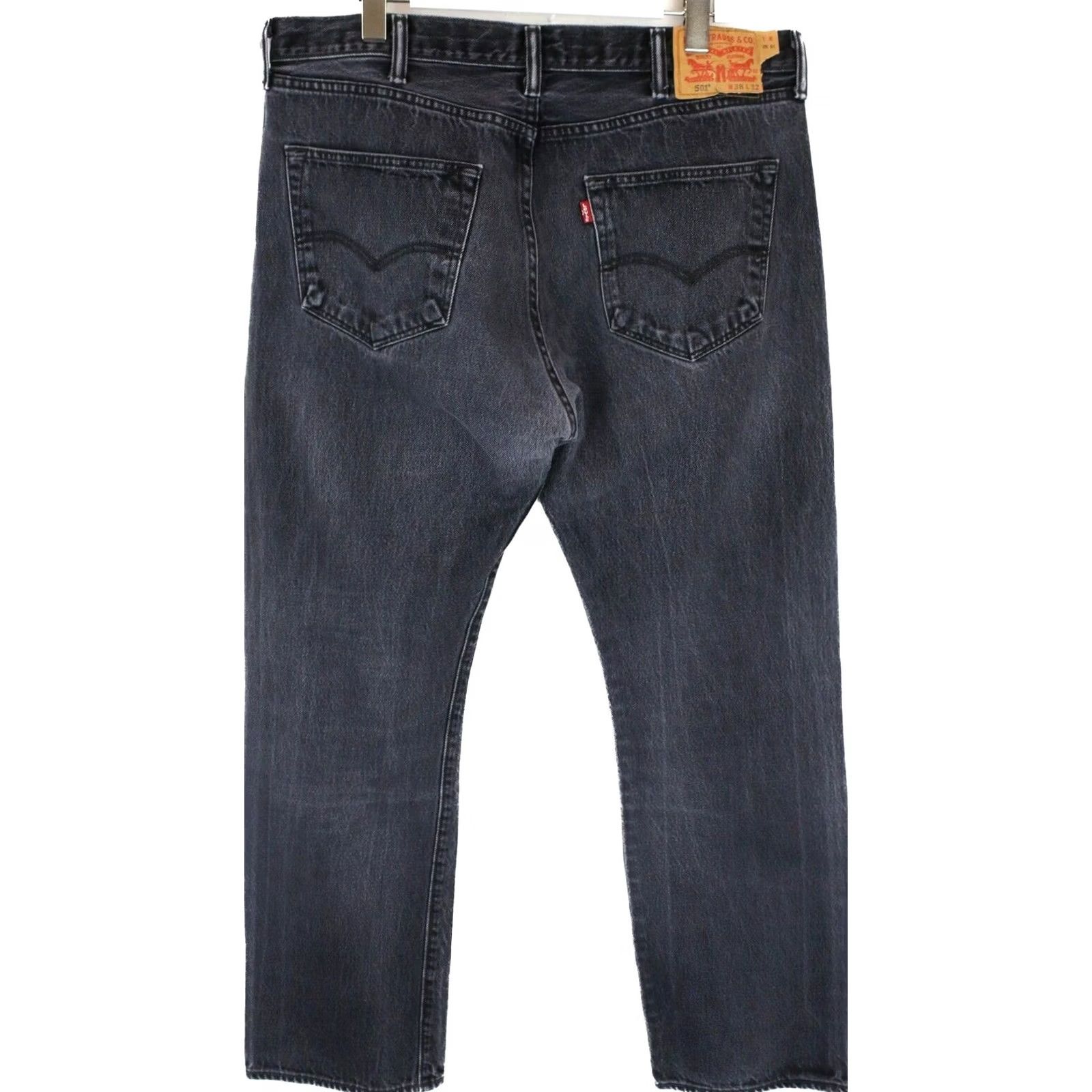 Levi's Levi's 501 Men's Jeans W38/L32 Straight Button Fly Denim Black Jeans Men Size US 38 / EU 54 - 2 Thumbnail