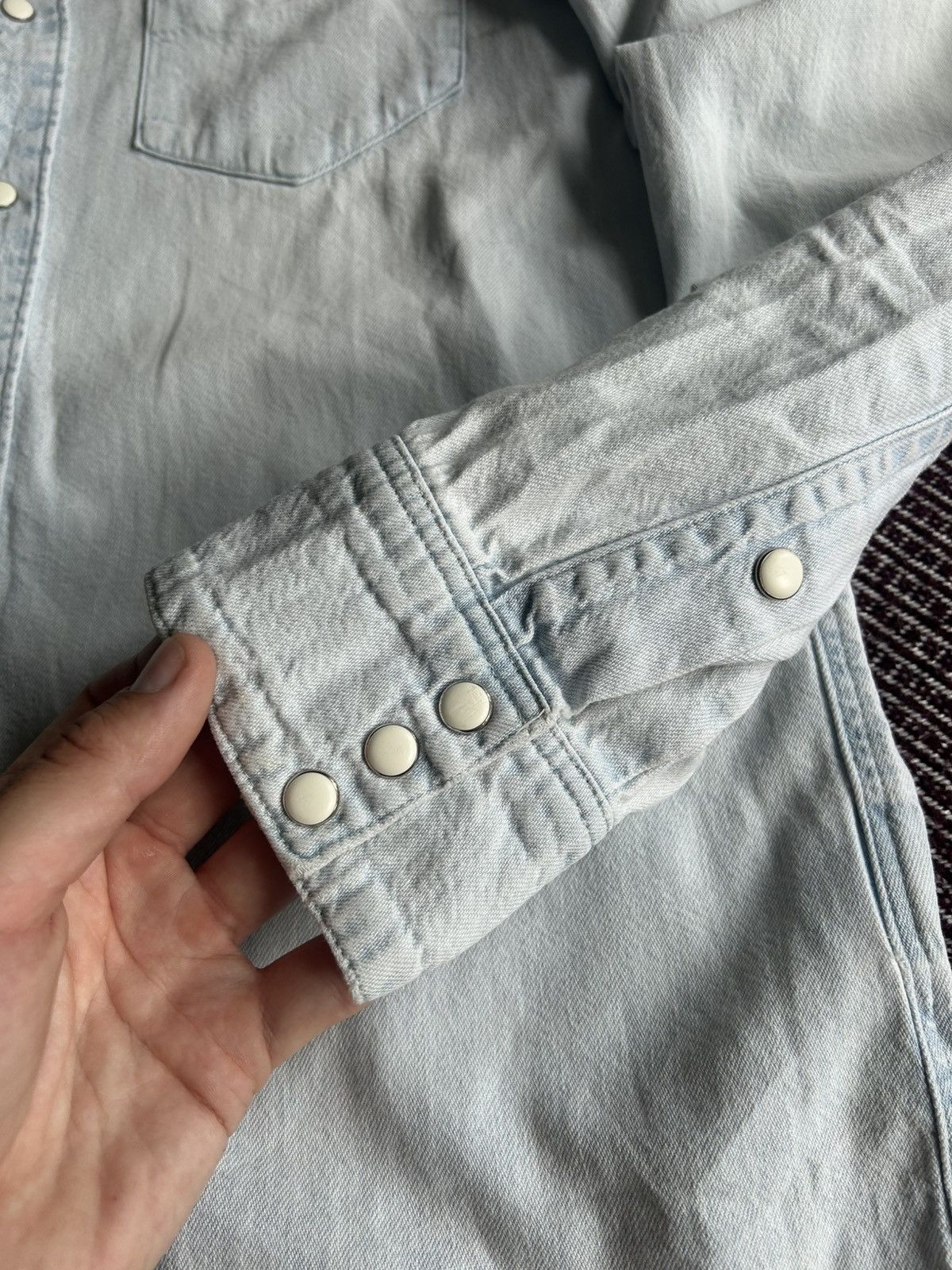 Zadig & Voltaire Zadig & Voltaire Denim Bleached Shirt Distressed Hype Size M Size US M / EU 48-50 / 2 - 6 Thumbnail