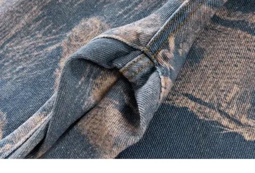 Japanese Brand Hirose x Aoshi #30 Tie-Dye Print Print Flared Wide Leg Jeans Size US 31 - 5 Thumbnail