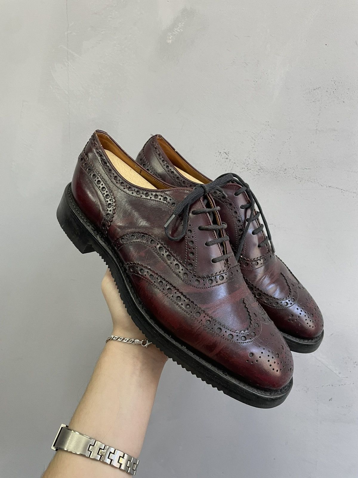Church's Church’s England red leather brogue oxford shoes retro Size US 9 / EU 42 - 2 Thumbnail