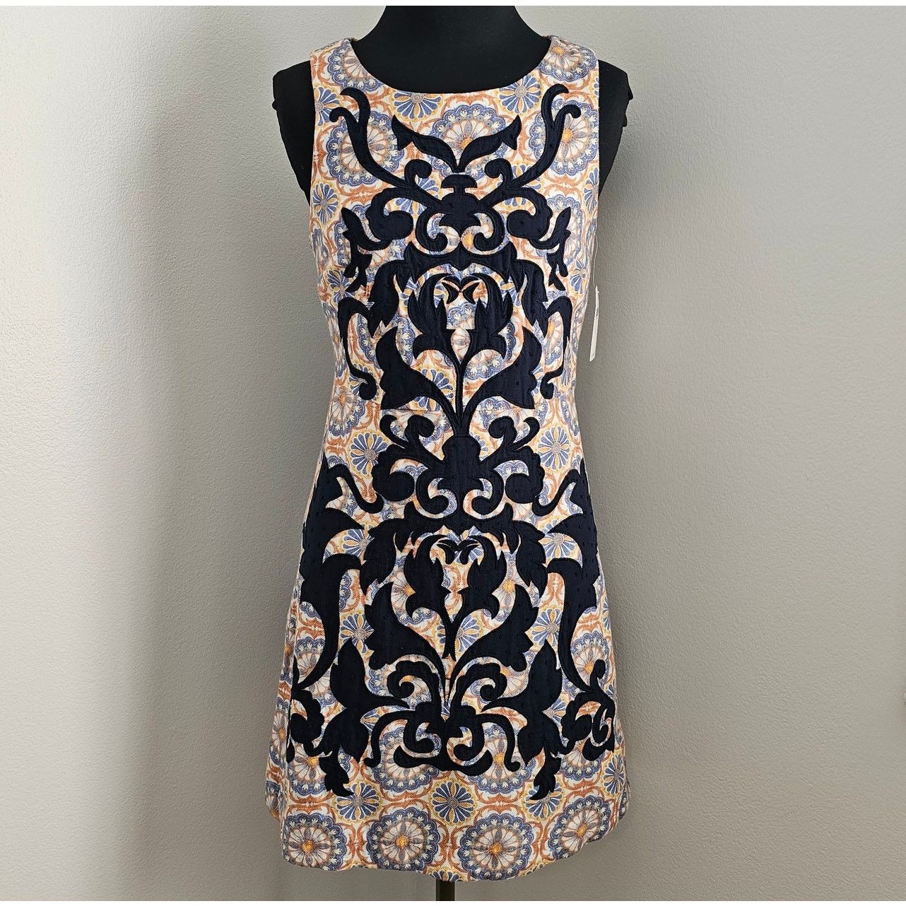 Anthropologie Vanessa Virginia Linen Blend Embroidered Owen Shift Dress 0 Size XS / US 0-2 / IT 36-38 - 4 Thumbnail