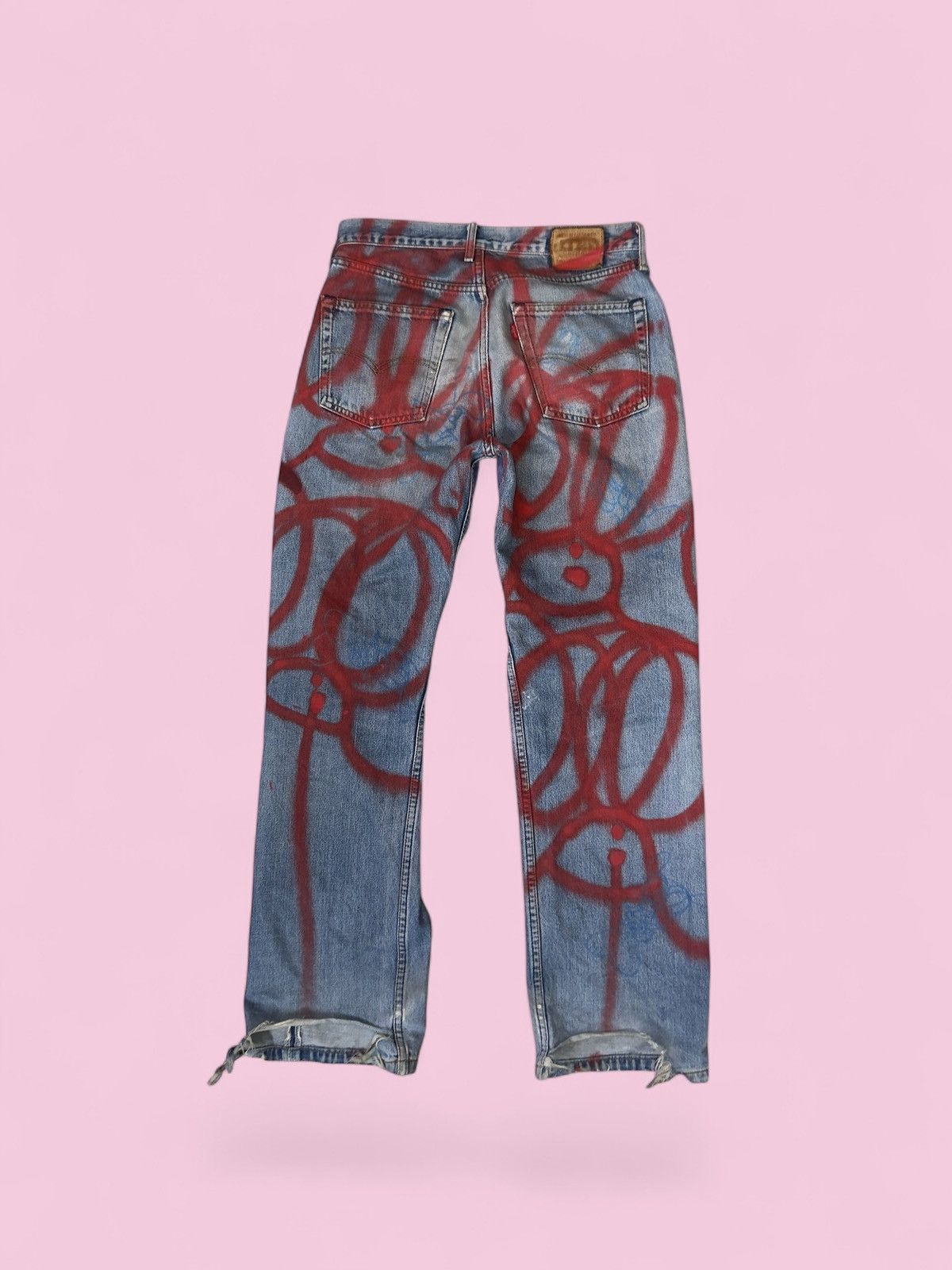 Skoloct skoloct hand painted levis Size US 32 / EU 48 - 2 Thumbnail