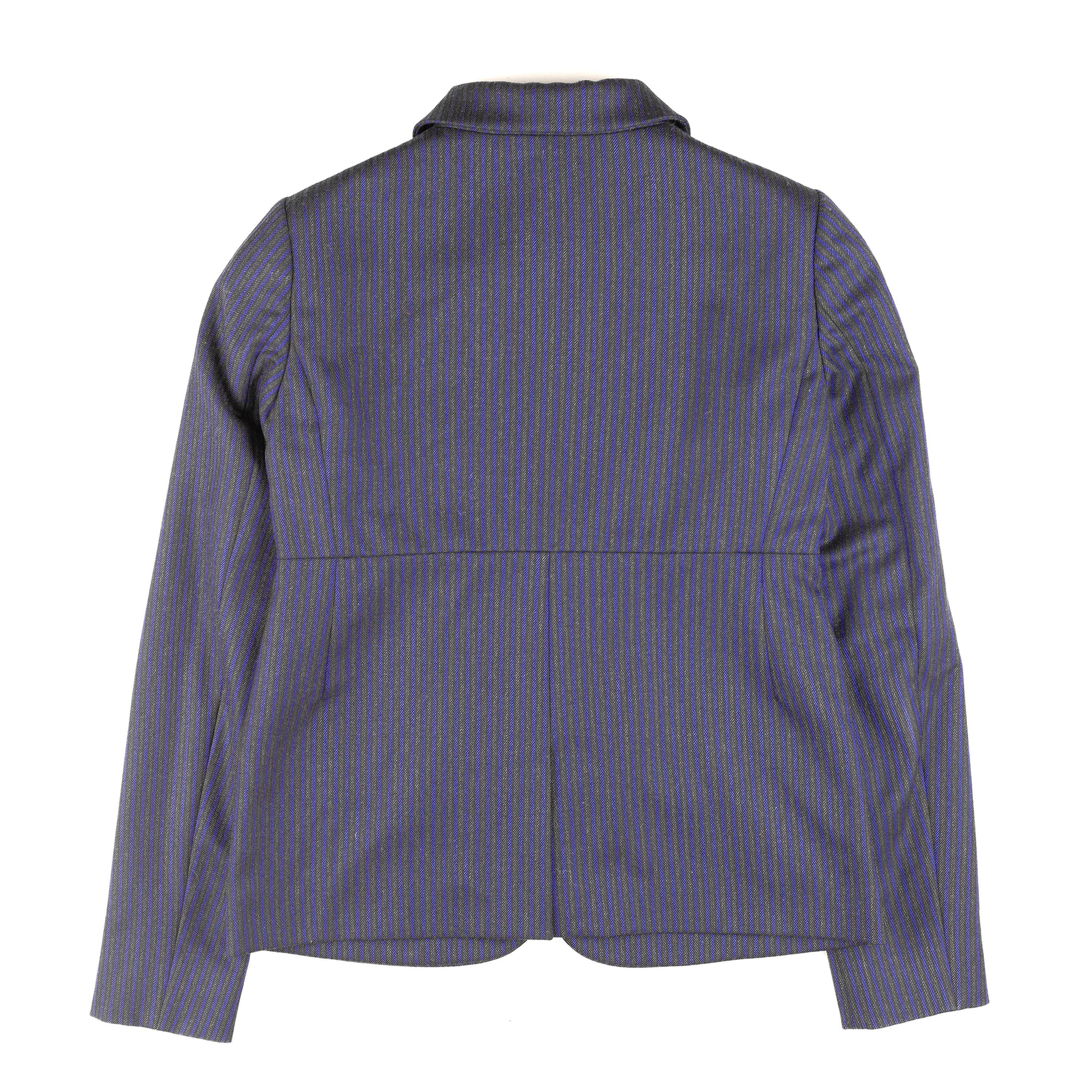 Miu Miu Miu Miu Black/Blue Pinstripe Vintage Jacket (S) Size S / US 4 / IT 40 - 3 Thumbnail