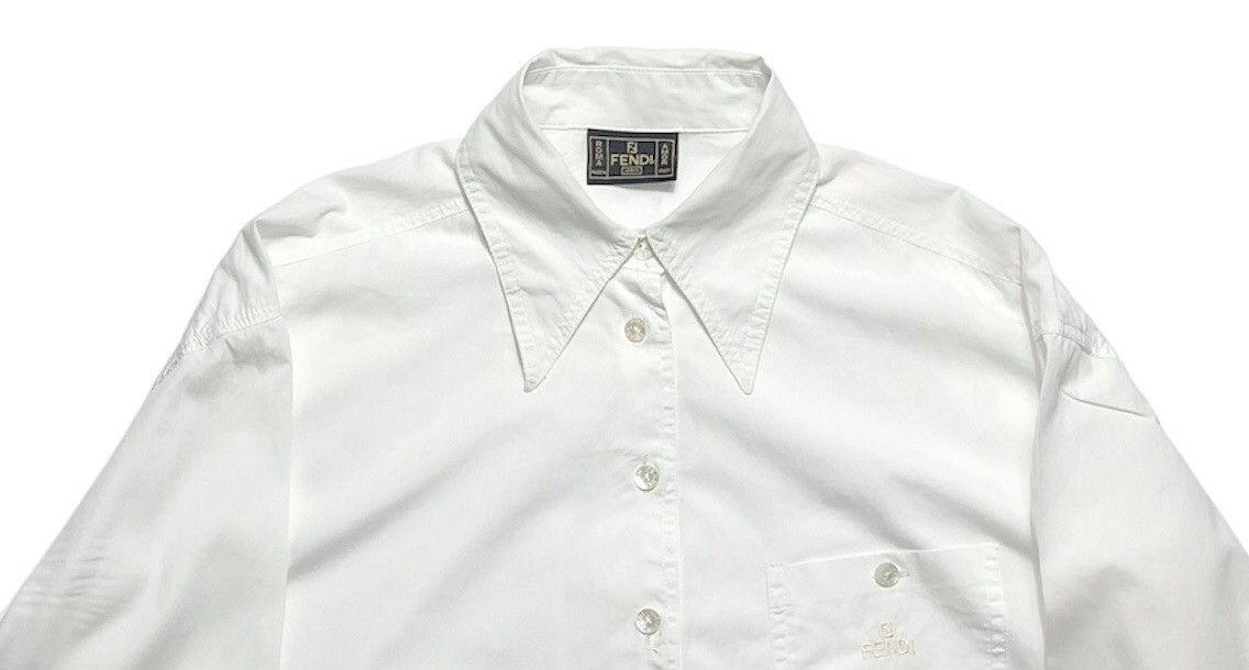 Fendi Fendi vintage oversized cotton shirt Size L / US 10 / IT 46 - 2 Thumbnail