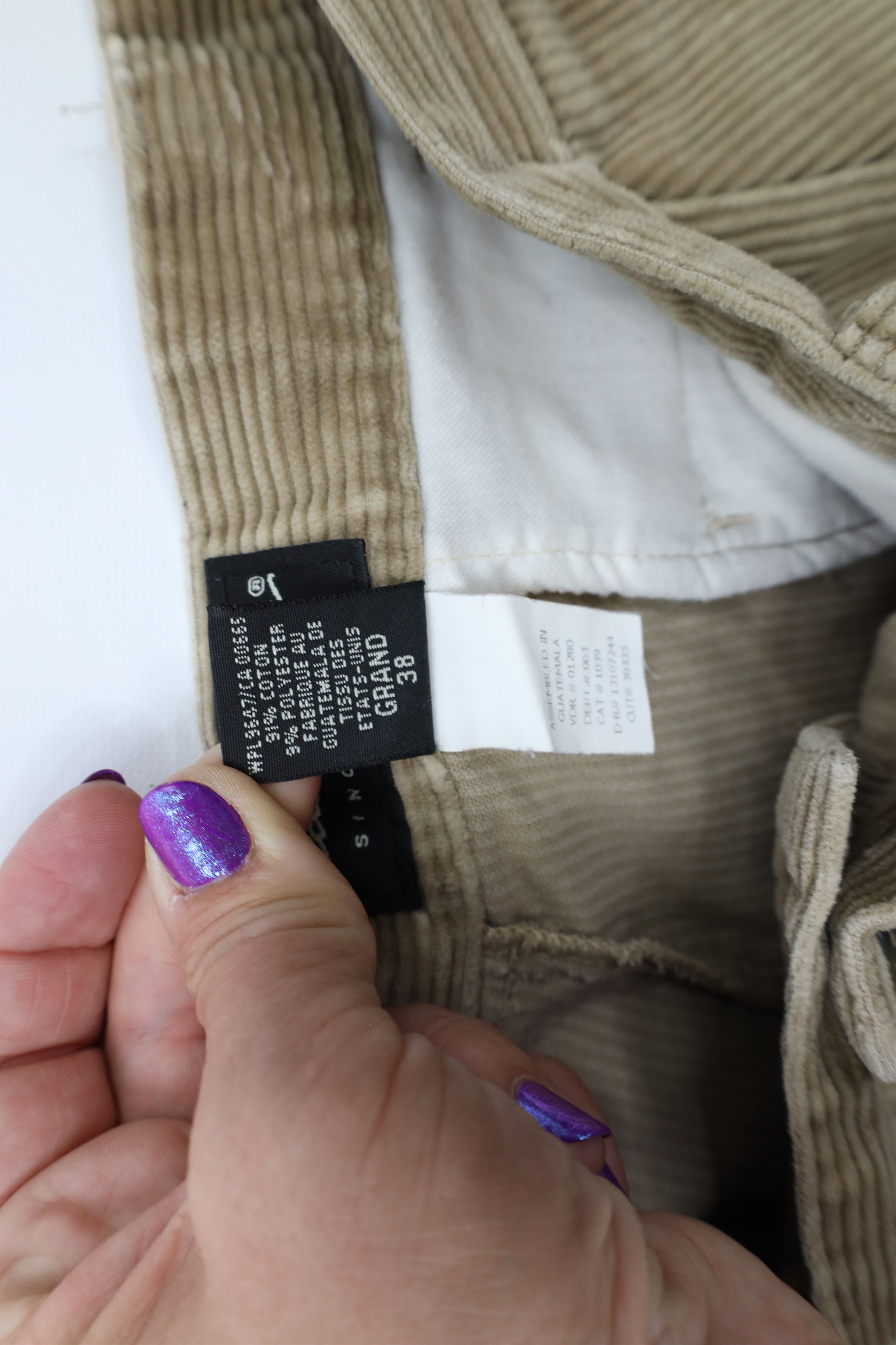 Eddie Bauer Vintage 90s Eddie Bauer Wide Leg Corduroy Chino Pants Beige Size US 38 / EU 54 - 9 Thumbnail