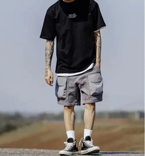 Other 20SS Indigo Union Japan Grey Pocket Shorts Size US 32 / EU 48 - 3 Thumbnail