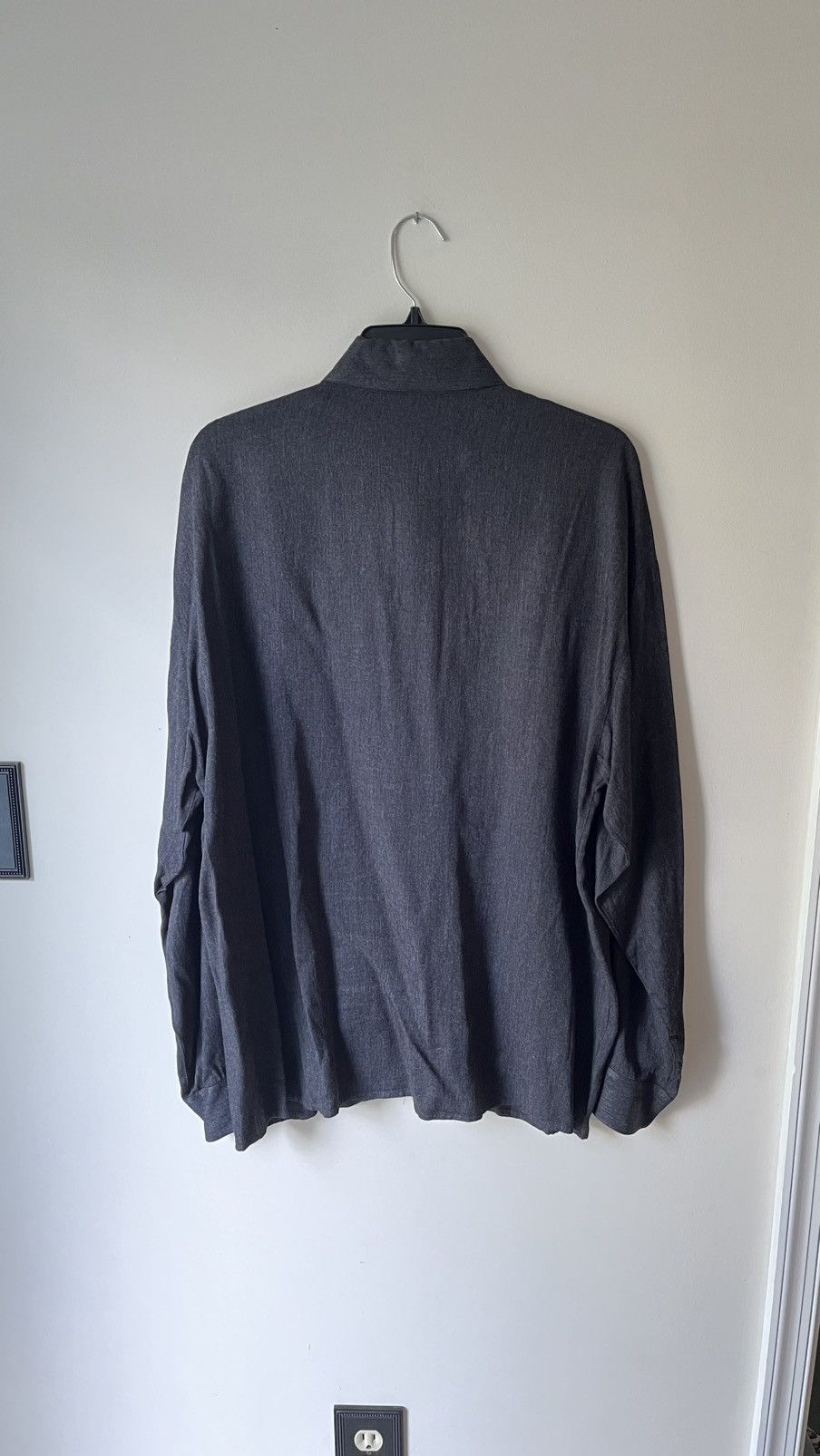 Marithe + Francois Girbaud Vintage Grey 100% Rayon Button Up Shirt Size US L / EU 52-54 / 3 - 2 Thumbnail