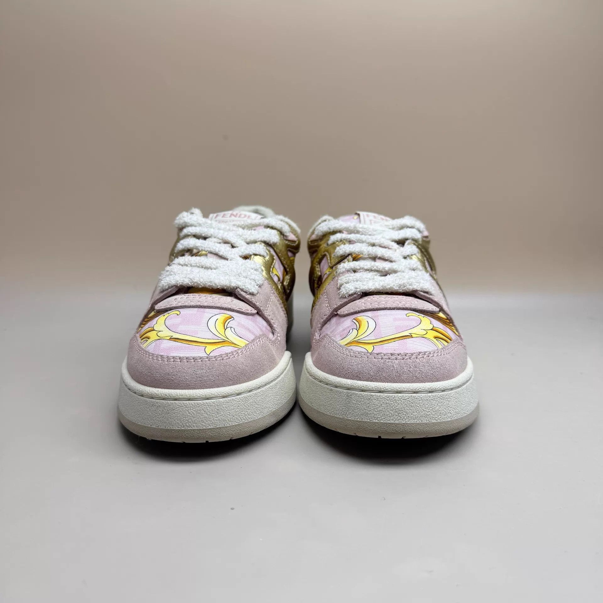 Fendi Fendi Match Pink Gold All-Over Print Sneakers 38 99 New Size US 7.5 / IT 37.5 - 2 Thumbnail