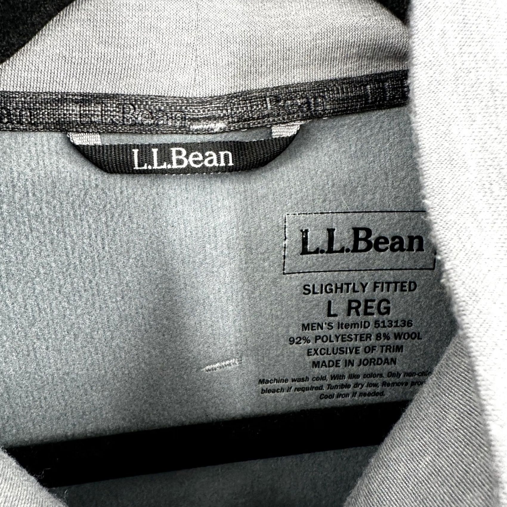 Vintage LL Bean Mens Jacket Full Zip Gray Polyester Wool Blend L Regular Slightly Fitted Size US L / EU 52-54 / 3 - 2 Thumbnail