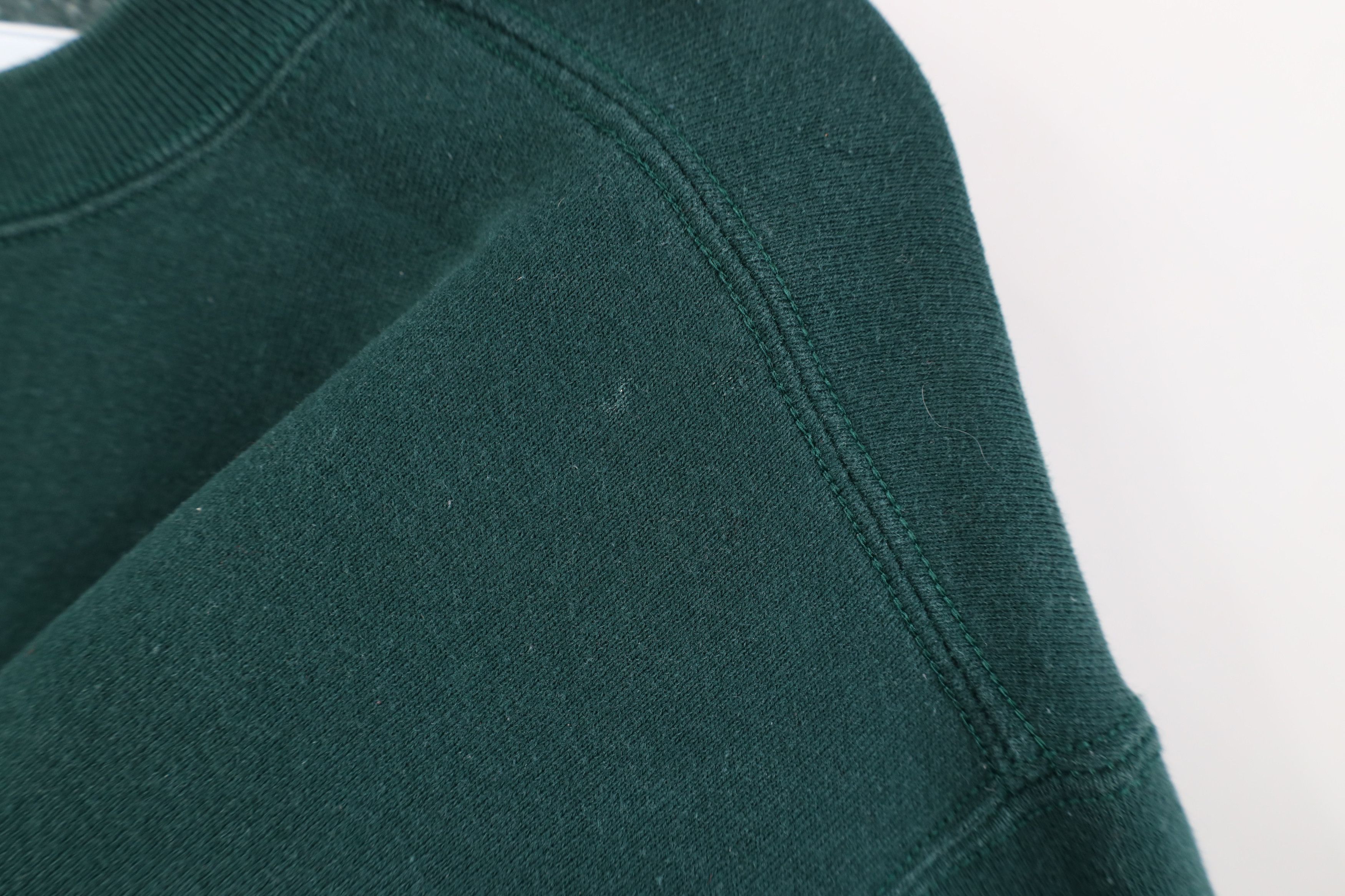Vintage Vintage 90s Streetwear Blank Heavy Crewneck Sweatshirt Green Size US XL / EU 56 / 4 - 4 Thumbnail