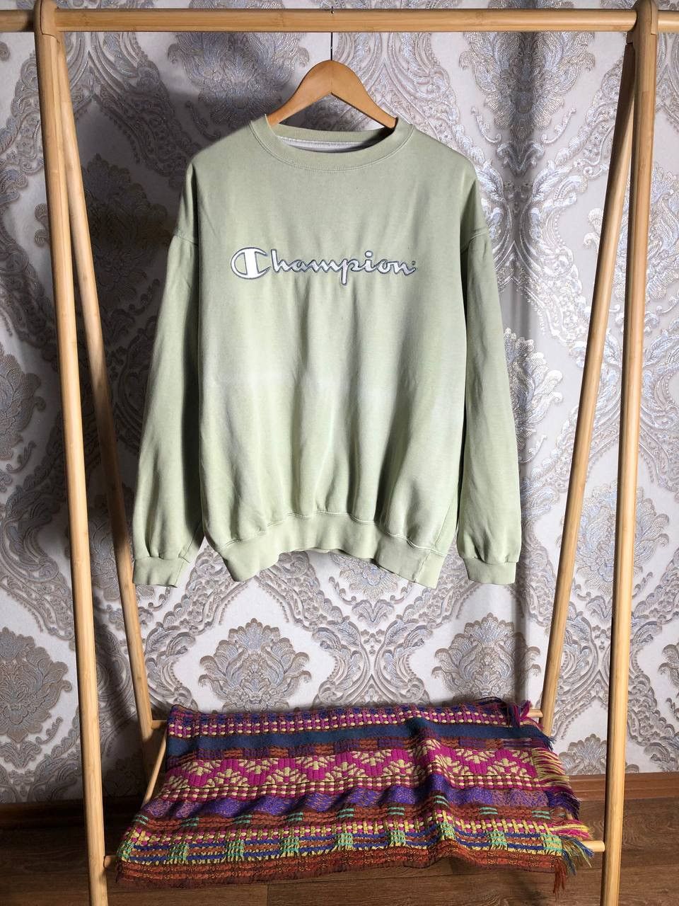 VINTAGE CHAMPION RETRO CASUAL SWEATSHIRT BIG LOGO Y2K 90s